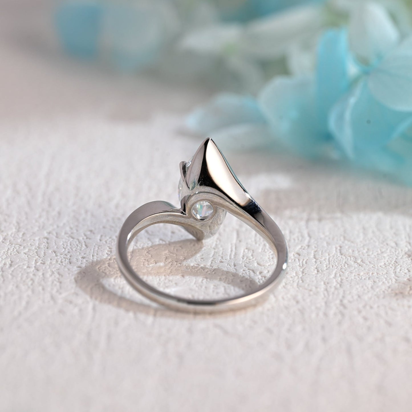 CausYou Marquise cut moissanite engagement ring CausYou Solid Gold Bypass Marquise Cut Moissanite Engagement Ring, Wedding Ring, Proposal Ring for Women