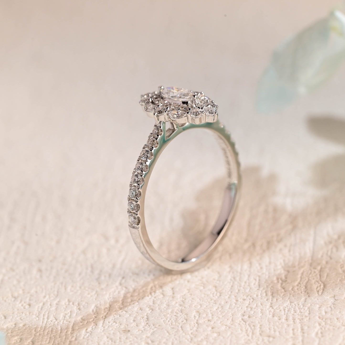 CausYou Marquise cut moissanite engagement ring CausYou Solid Gold Marquise Cut Moissanite Engagement Ring, Vintage Style Wedding Ring Promise Ring for Women Wife