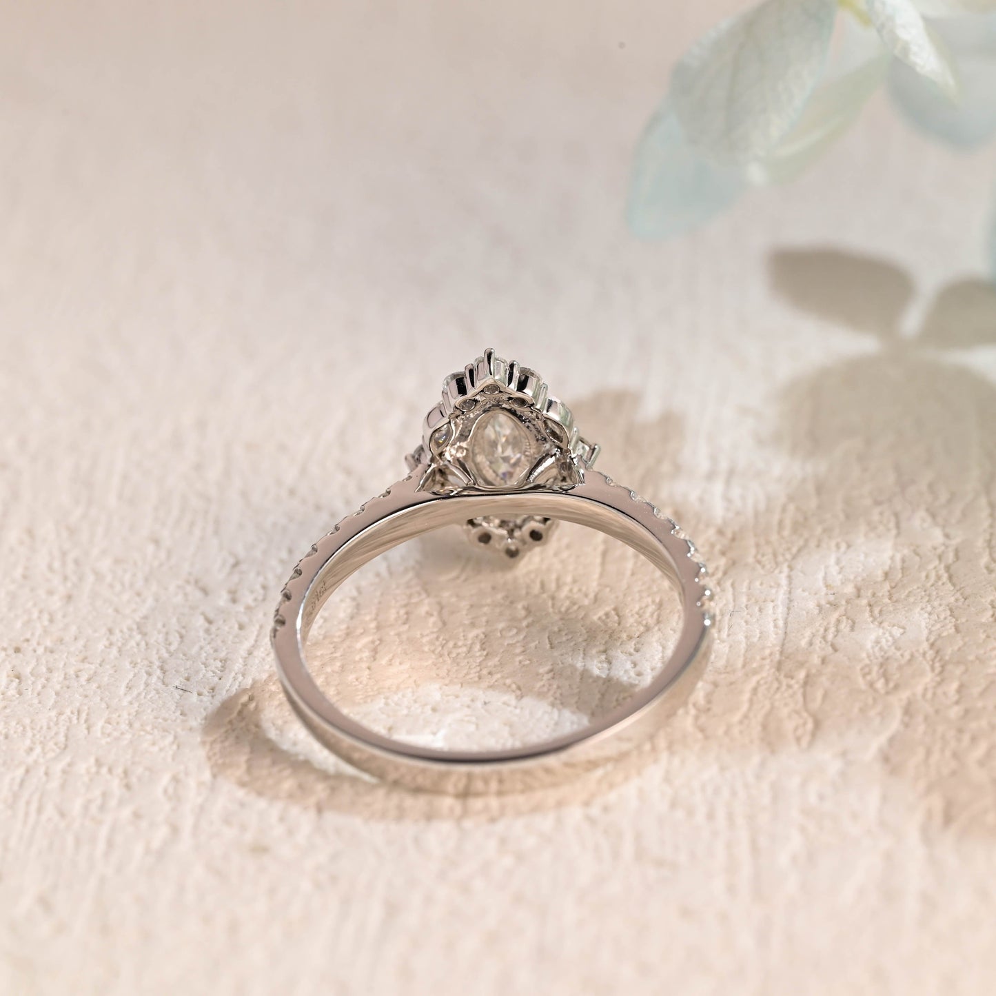 CausYou Marquise cut moissanite engagement ring CausYou Solid Gold Marquise Cut Moissanite Engagement Ring, Vintage Style Wedding Ring Promise Ring for Women Wife