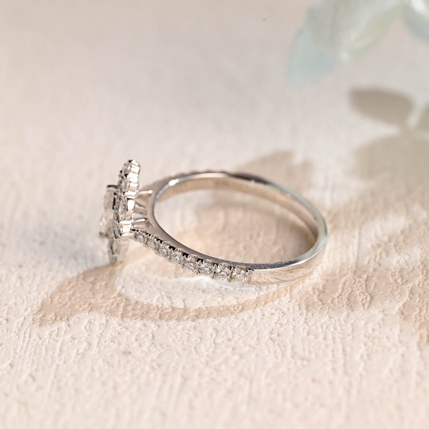 CausYou Marquise cut moissanite engagement ring CausYou Solid Gold Marquise Cut Moissanite Engagement Ring, Vintage Style Wedding Ring Promise Ring for Women Wife