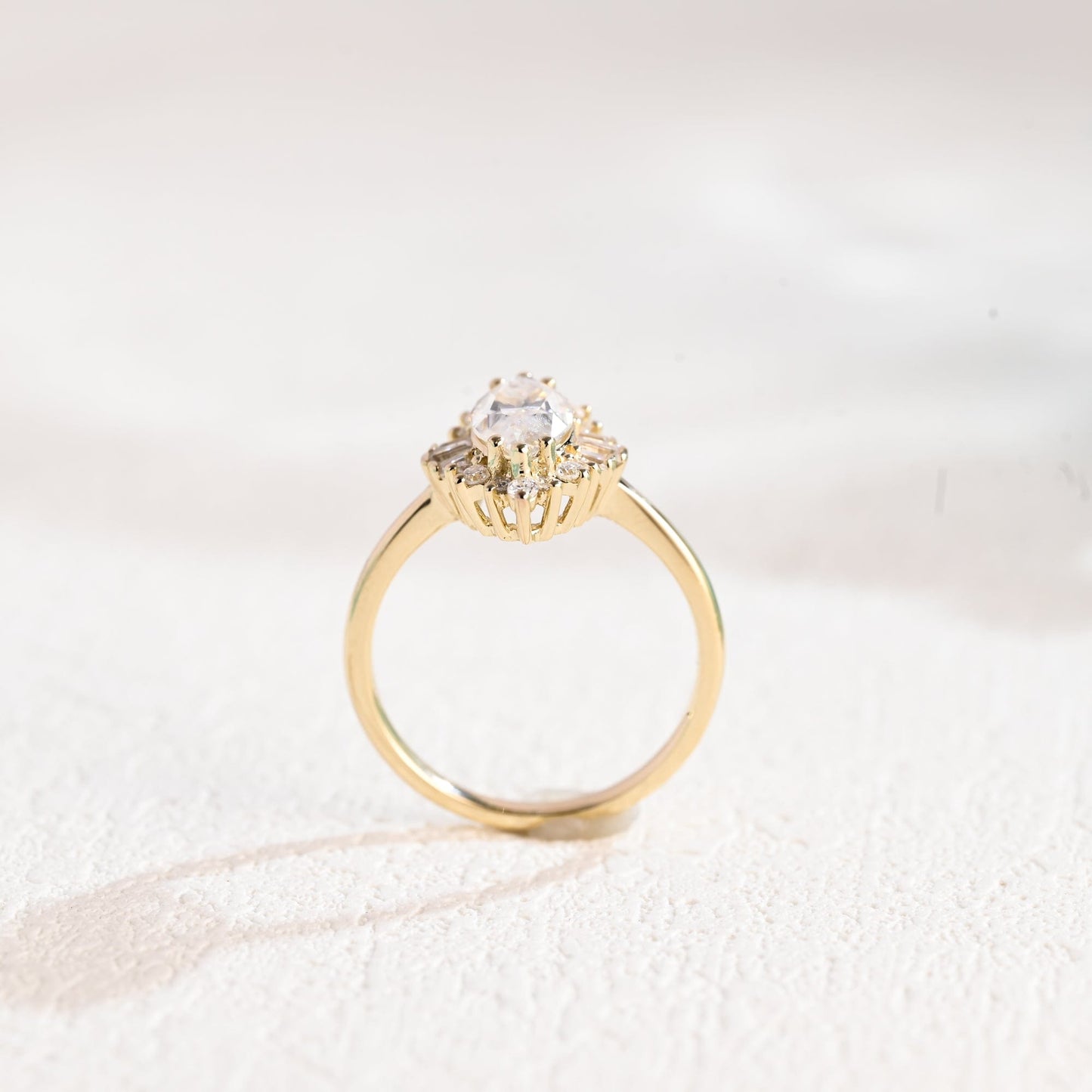 CausYou Marquise cut moissanite engagement ring Solid Gold Marquise Cut Moissanite Engagement Ring, Promise Ring, Proposal Ring for Women Wife