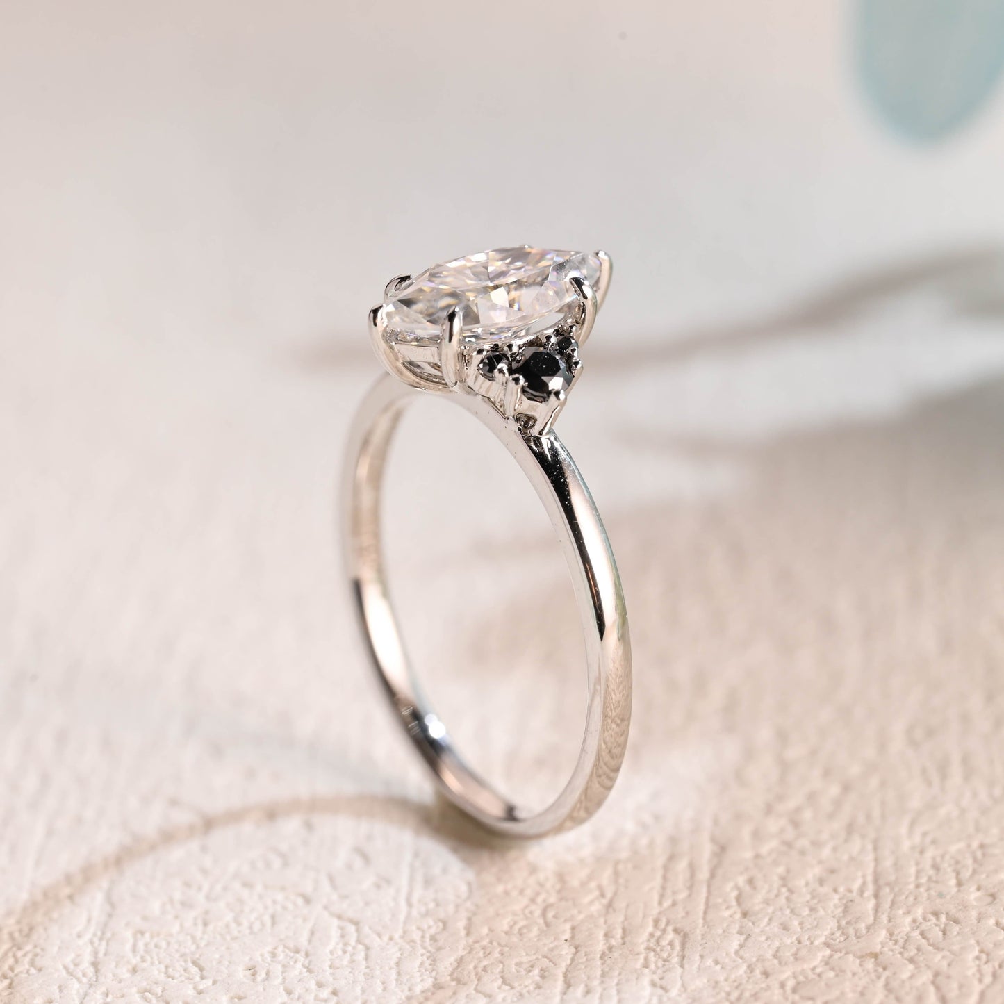 CausYou Marquise cut moissanite engagement ring Solid Gold Marquise Cut Moissanite Engagement Ring, Promise Ring, Proposal Ring, Gift for Woman, Wife