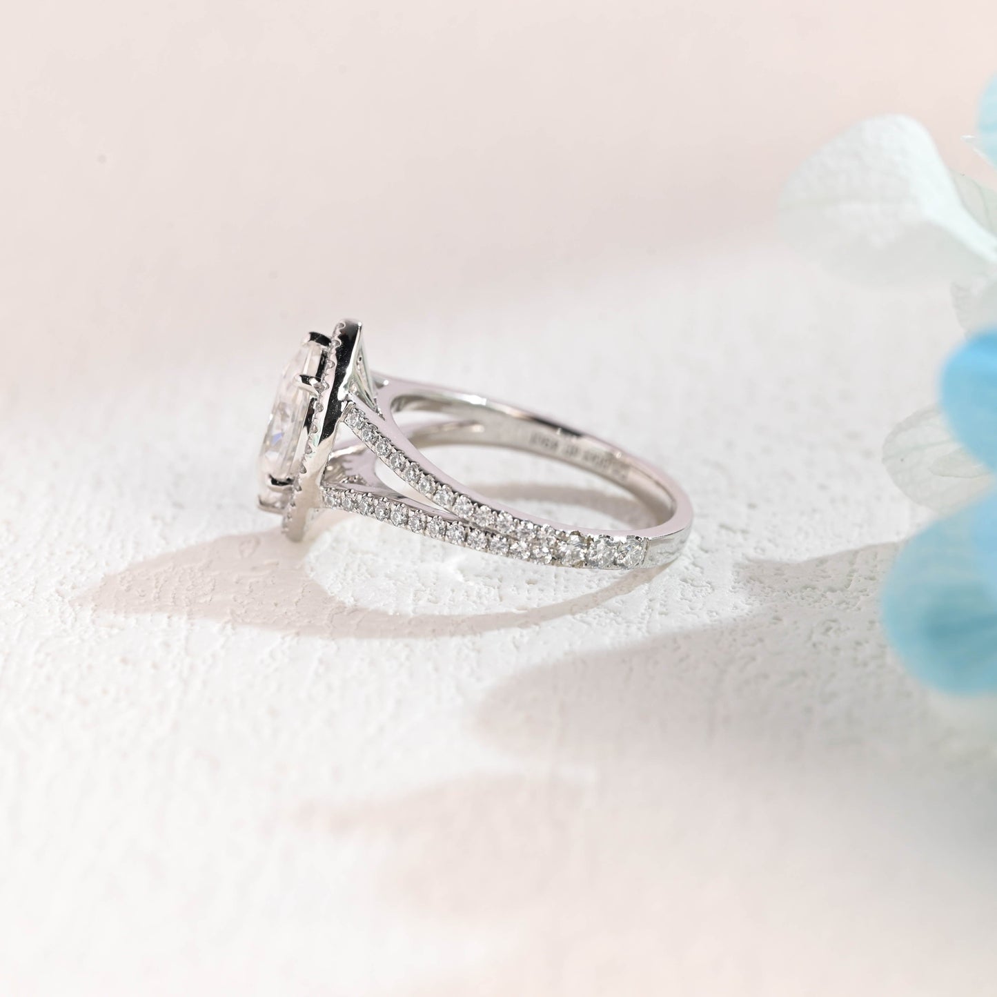 CausYou Marquise cut moissanite engagement ring Solid Gold Marquise Cut Moissanite Engagement Ring, Promise Ring, Proposal Ring, Gift for Women Wife