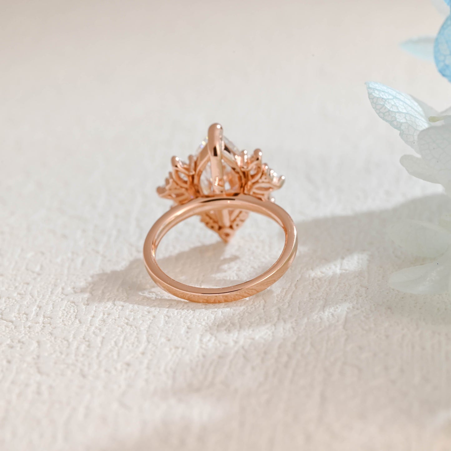 CausYou Marquise cut moissanite engagement ring Solid Gold Marquise Cut Moissanite Engagement Ring, Promise Ring, Proposal Ring, Gift for Women Wife