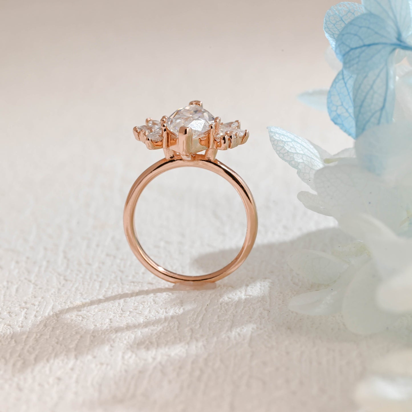 CausYou Marquise cut moissanite engagement ring Solid Gold Marquise Cut Moissanite Engagement Ring, Promise Ring, Proposal Ring, Gift for Women Wife