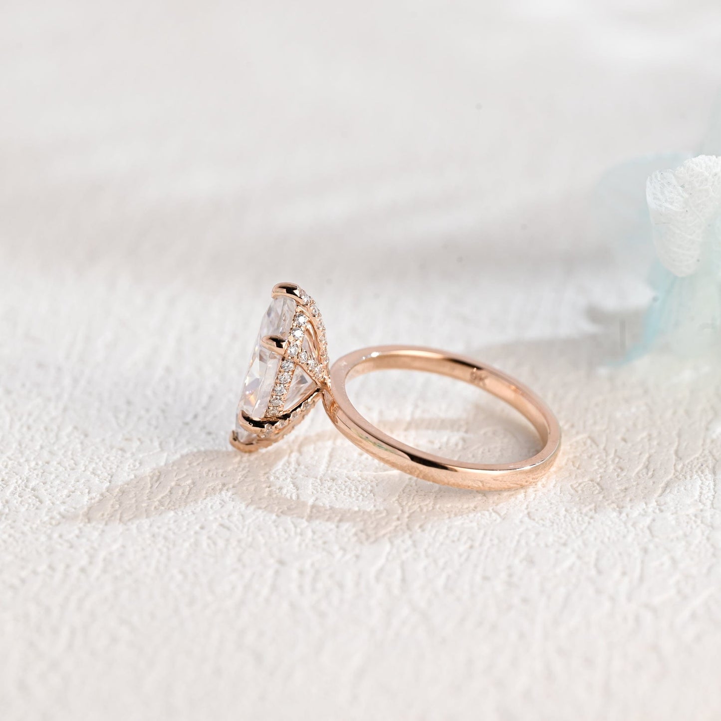 CausYou Marquise cut moissanite engagement ring Solid Gold Marquise Cut Moissanite Engagement Ring, Vintage Promise Ring, Proposal Ring, Gift for Woman, Wife