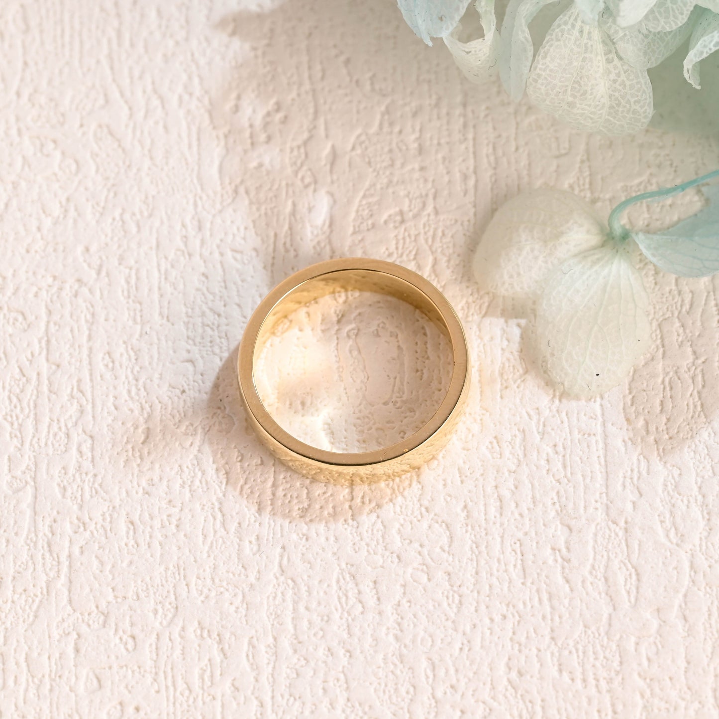 CausYou men's wedding ring CausYou Solid Gold 5/6mm Plain Band Unisex Wedding Band