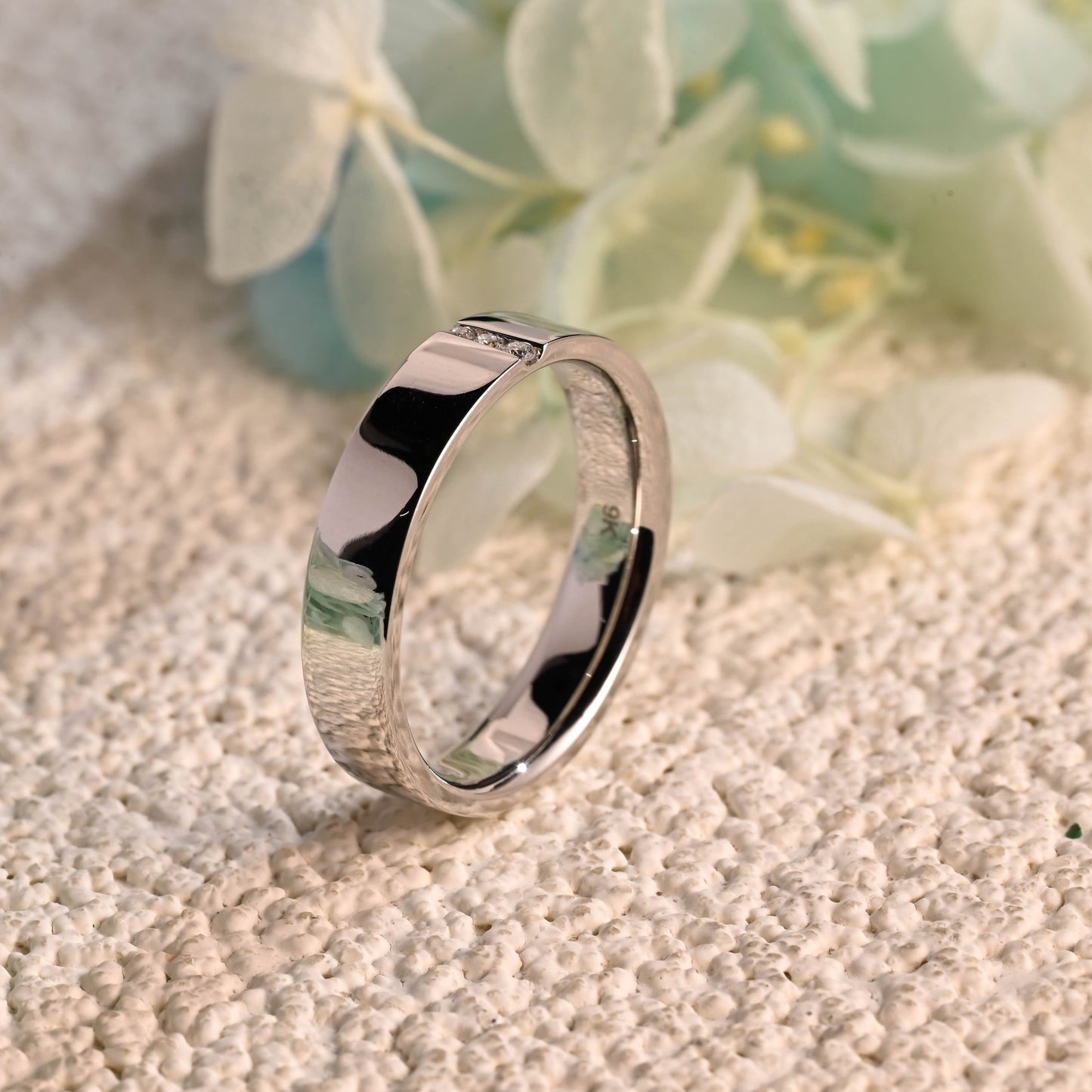 CausYou men's wedding ring CausYou Solid Gold 5mm Width Round Cut Moissanite Wedding Ring Men, Minimalist Wedding Ring for Men, Men's Ring Band, Gift for Men Husband