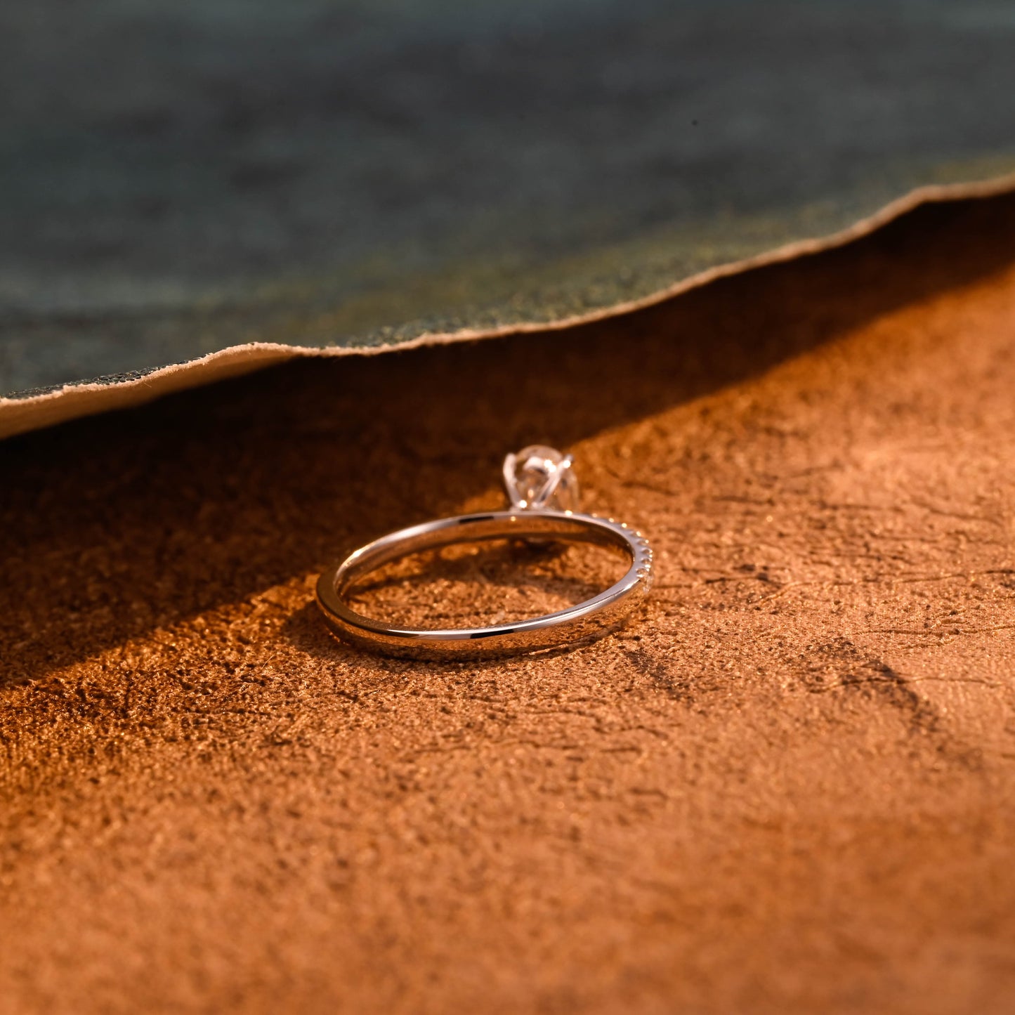 CausYou oval cut diamond engagement ring CausYou Solid Gold D/VS1 Half Pave Oval Cut Lab Grown Diamond Engagement Ring, Classic Wedding Bridal Ring