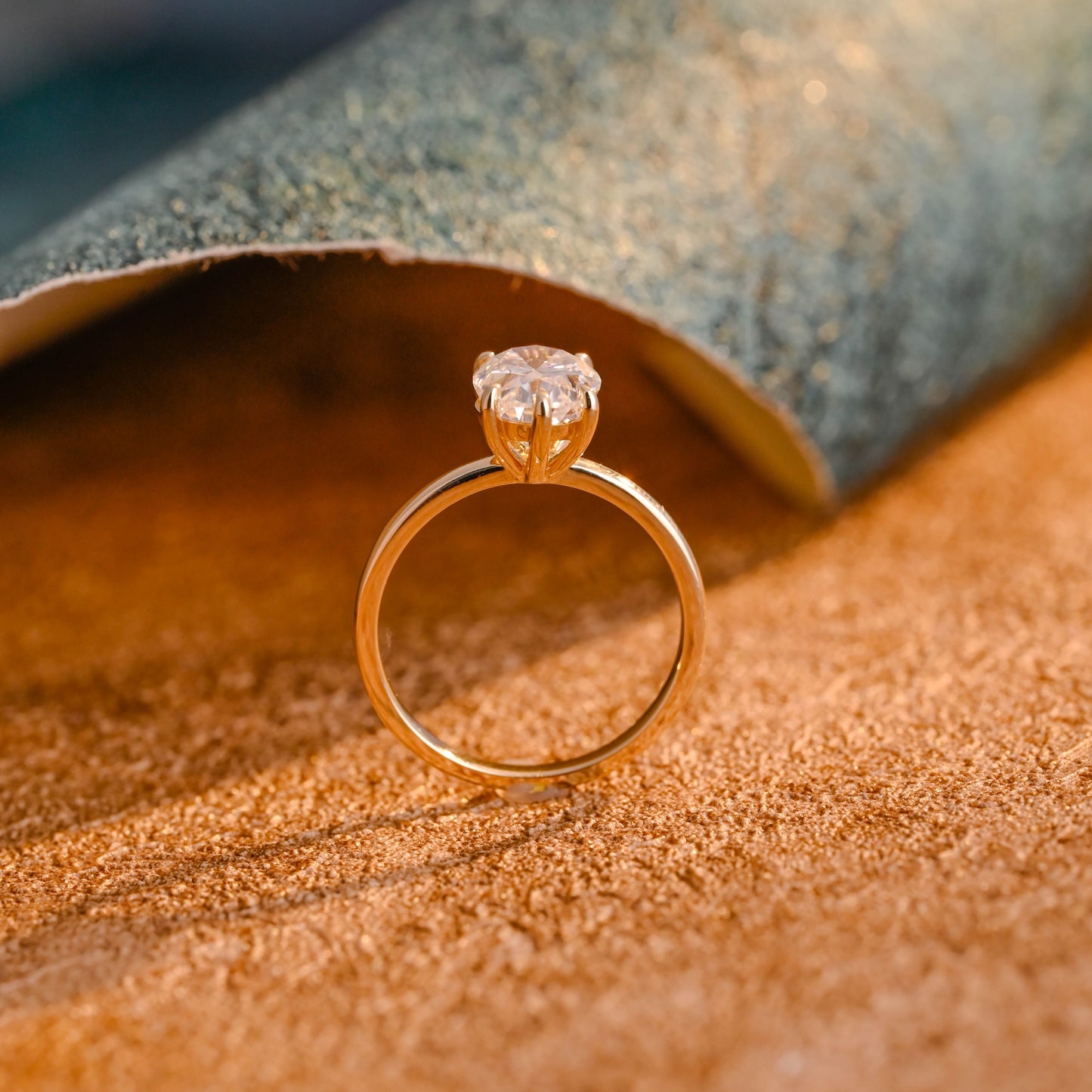 CausYou oval cut diamond engagement ring CausYou Solid Gold D/VS1 Oval Cut Lab Grown Diamond Engagement Ring, 6 Prongs Wedding Bridal Ring