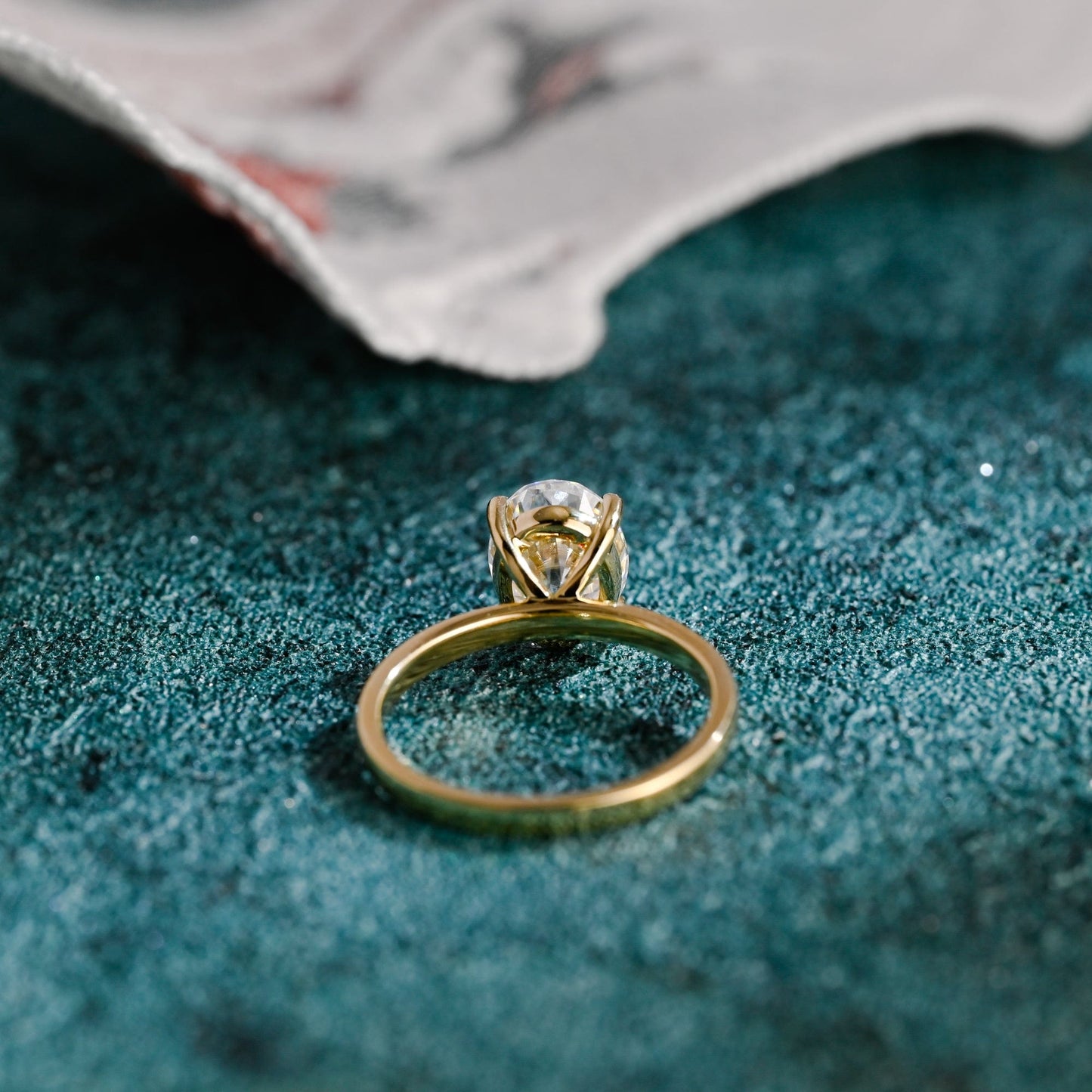 CausYou oval cut diamond engagement ring CausYou Solid Gold D/VS1 Oval Cut Lab Grown Diamond Engagement Ring, Solitaire Wedding Bridal Ring