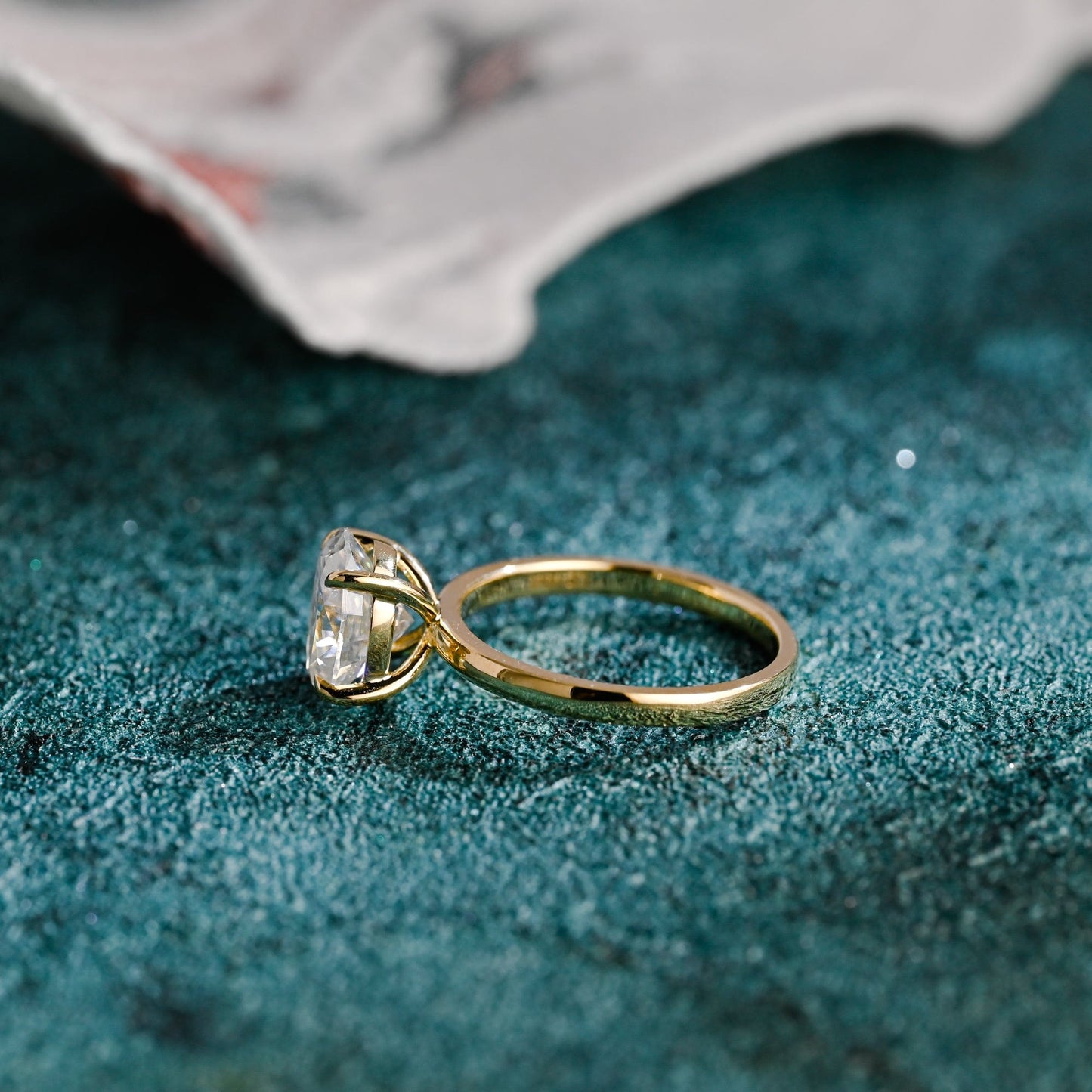 CausYou oval cut diamond engagement ring CausYou Solid Gold D/VS1 Oval Cut Lab Grown Diamond Engagement Ring, Solitaire Wedding Bridal Ring