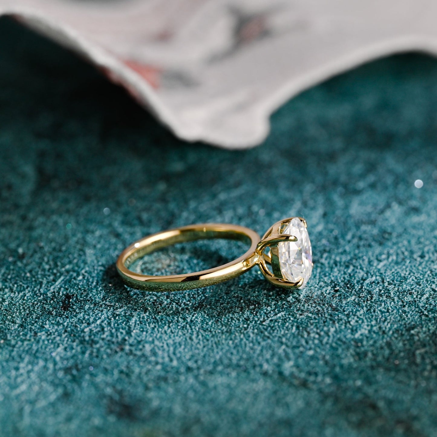 CausYou oval cut diamond engagement ring CausYou Solid Gold D/VS1 Oval Cut Lab Grown Diamond Engagement Ring, Solitaire Wedding Bridal Ring