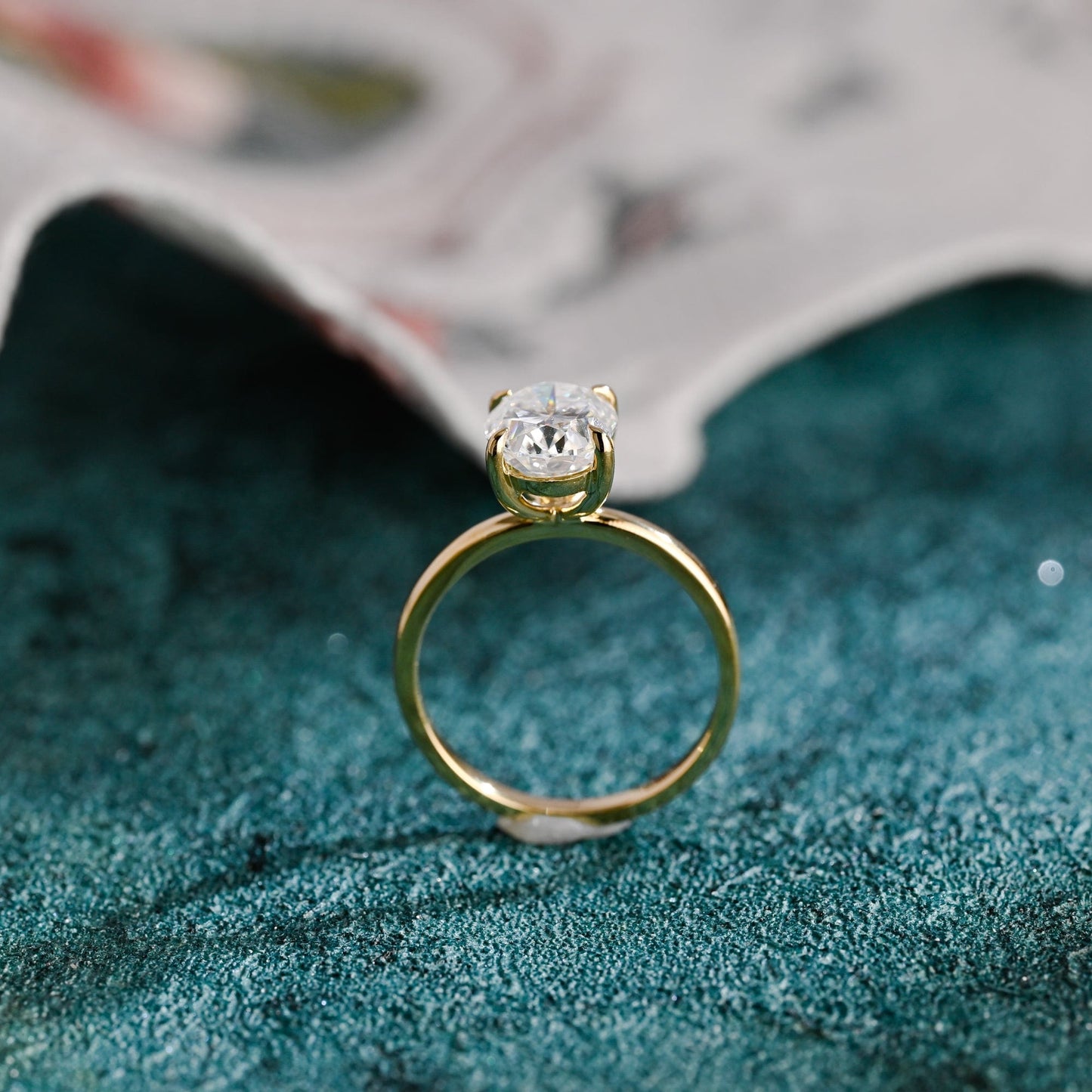CausYou oval cut diamond engagement ring CausYou Solid Gold D/VS1 Oval Cut Lab Grown Diamond Engagement Ring, Solitaire Wedding Bridal Ring