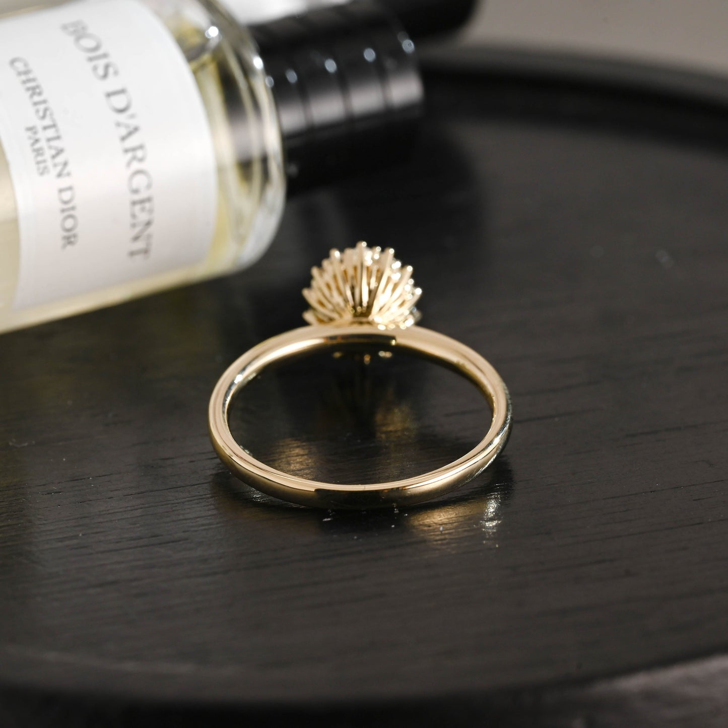 CausYou oval cut diamond engagement ring Solid Gold D/VS1 Flower Oval Cut Lab Grown Diamond Engagement Ring