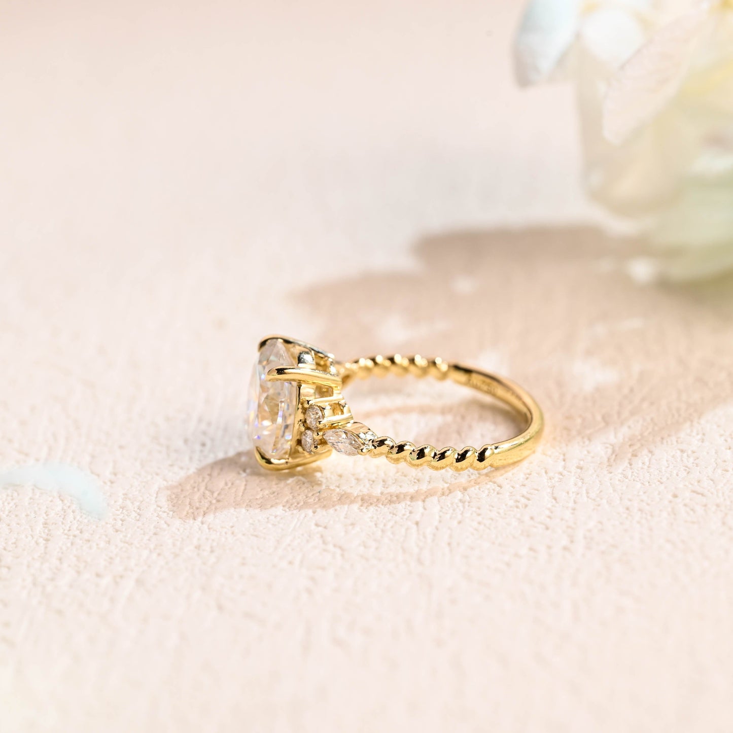 CausYou oval cut diamond engagement ring Solid Gold D/VS1 Oval Cut Lab Grown Diamond Engagement Ring, Promise Ring, Proposal Ring, Gift for Woman, Wife