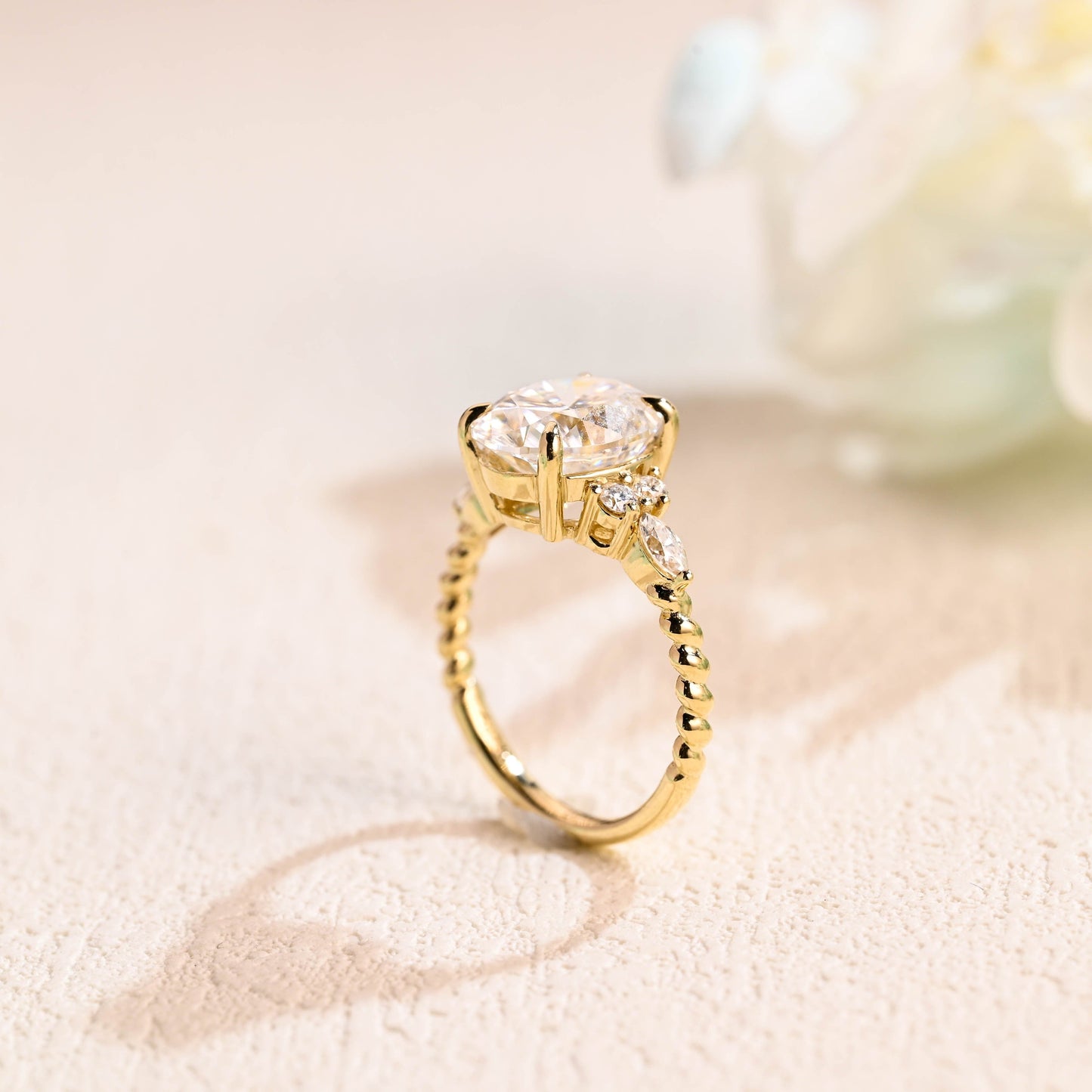 CausYou oval cut diamond engagement ring Solid Gold D/VS1 Oval Cut Lab Grown Diamond Engagement Ring, Promise Ring, Proposal Ring, Gift for Woman, Wife