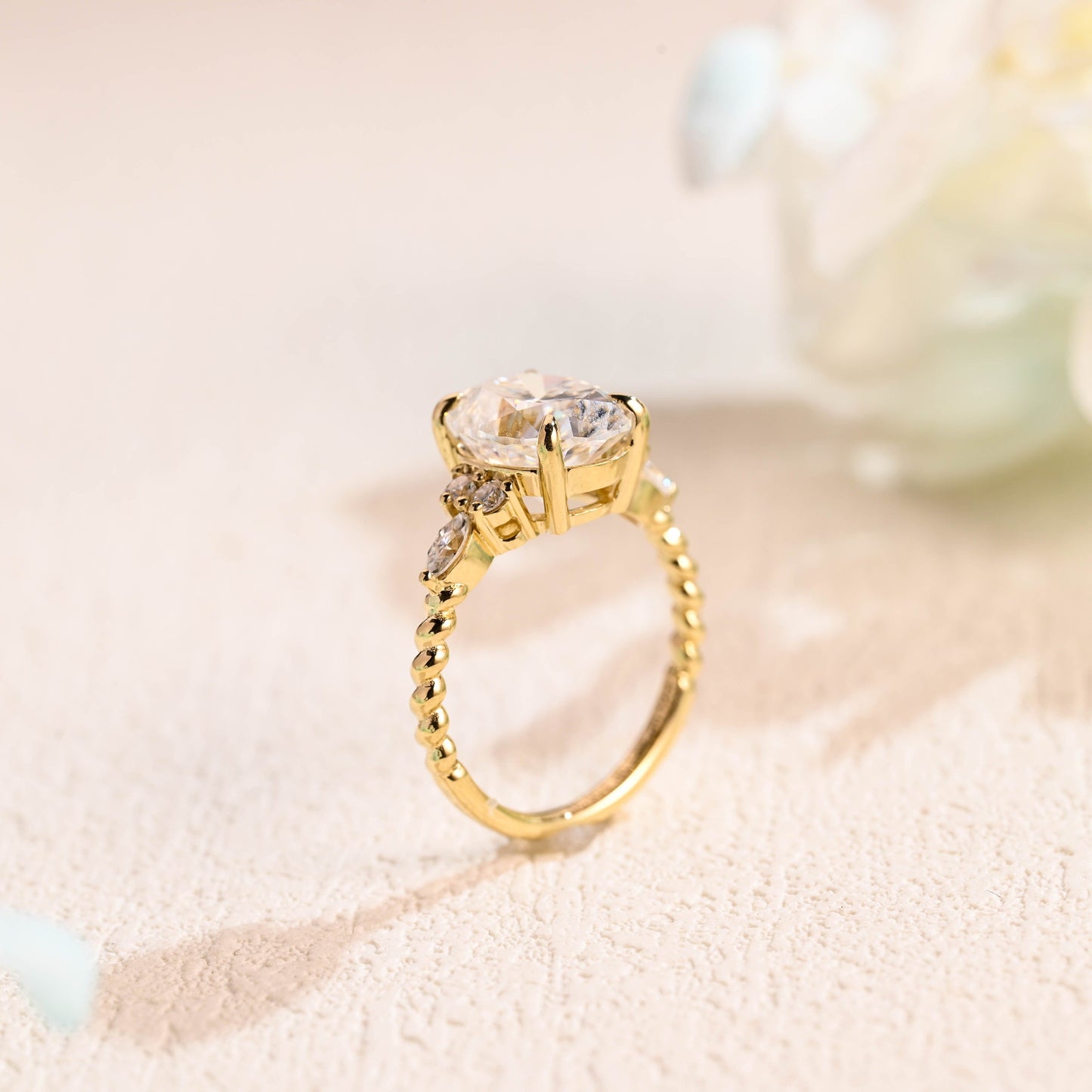 CausYou oval cut diamond engagement ring Solid Gold D/VS1 Oval Cut Lab Grown Diamond Engagement Ring, Promise Ring, Proposal Ring, Gift for Woman, Wife
