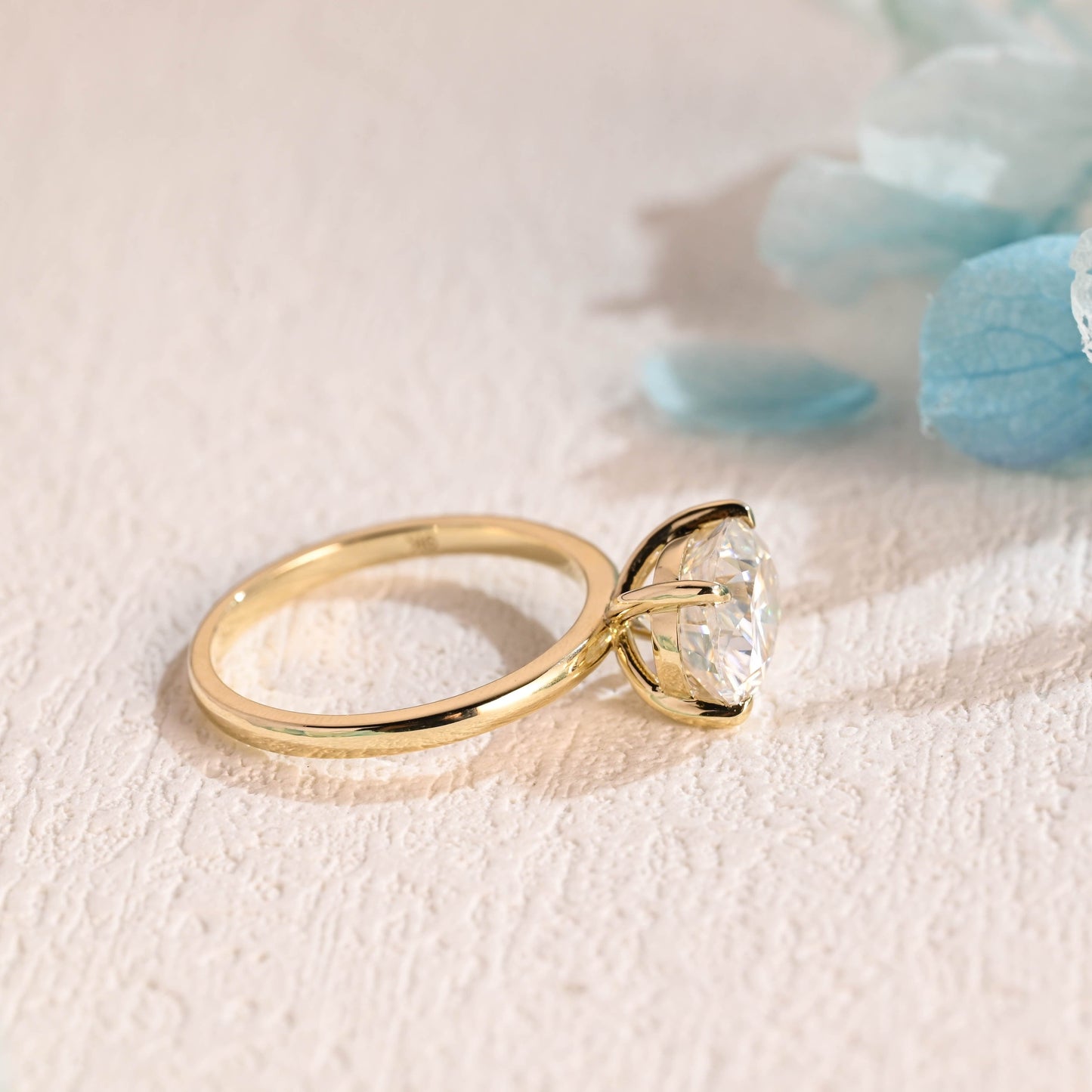 CausYou oval cut moissanite engagement ring CausYou East to West Solid Gold Oval Cut Moissanite Engagement Ring, Solitaire Promise Ring, Proposal Ring, Gift for Woman, Wife