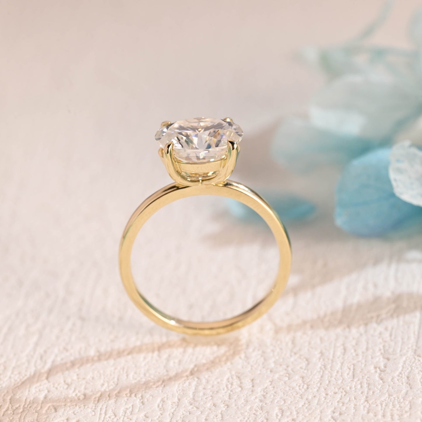 CausYou oval cut moissanite engagement ring CausYou East to West Solid Gold Oval Cut Moissanite Engagement Ring, Solitaire Promise Ring, Proposal Ring, Gift for Woman, Wife