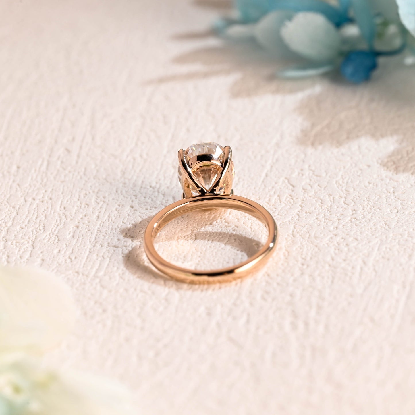 CausYou oval cut moissanite engagement ring CausYou Solitaire Oval Cut Moissanite Engagement Ring, Classic Minimalist Promise Ring, Proposal Ring, Gift for Woman, Wife