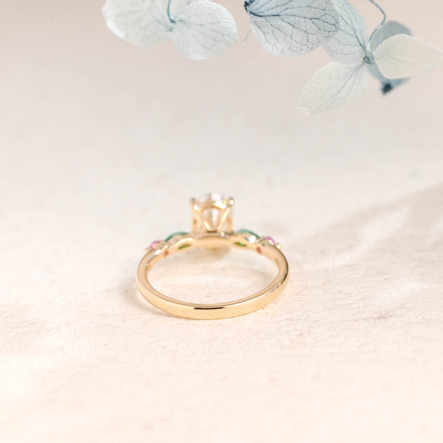 CausYou oval cut moissanite engagement ring Solid Gold Oval Cut Moissanite Engagement Ring