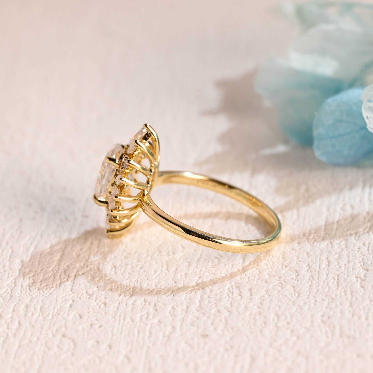 CausYou oval cut moissanite engagement ring Solid Gold Oval Cut Moissanite Engagement Ring, Promise Ring, Proposal Ring, Gift for Women Wife