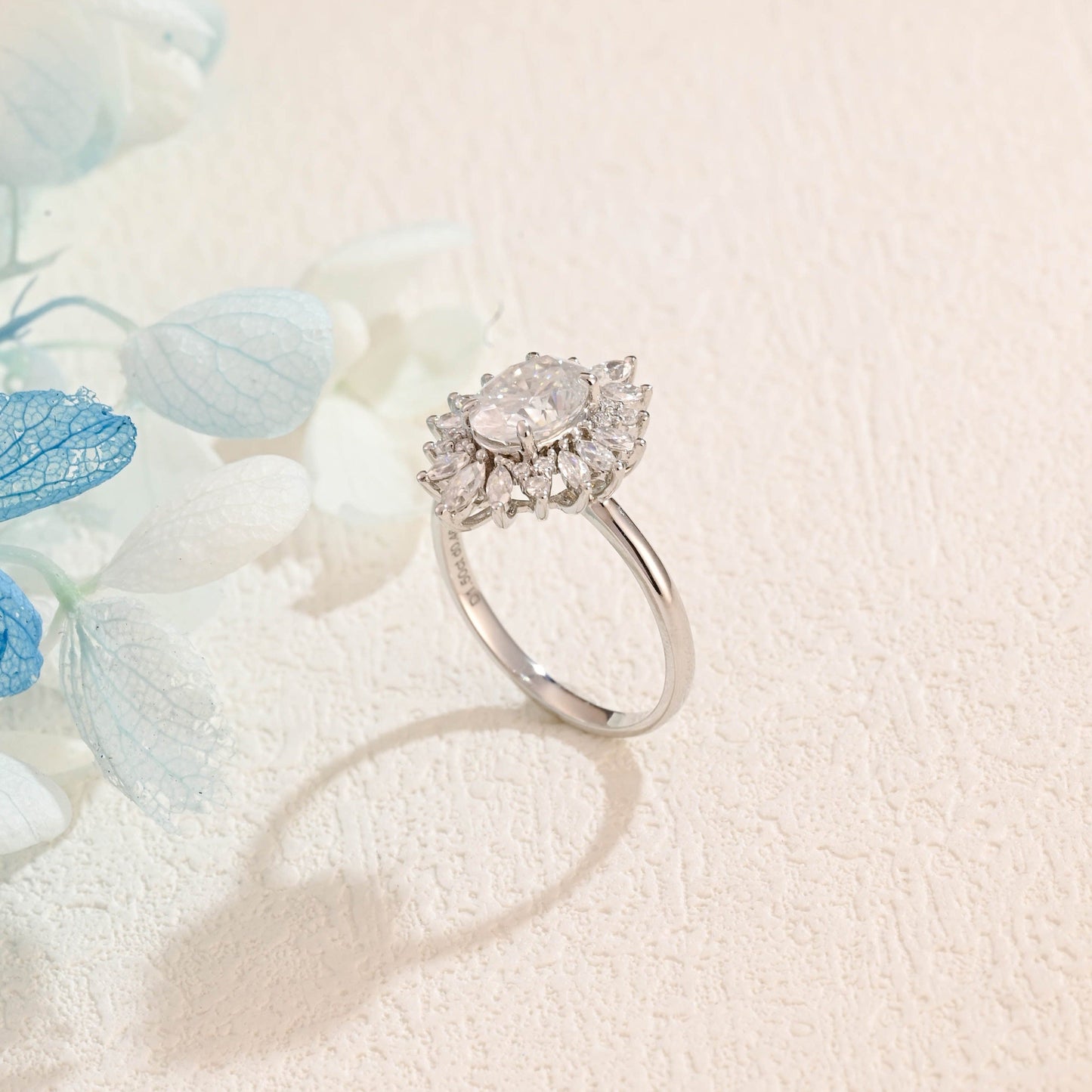 CausYou oval cut moissanite engagement ring Solid Gold Oval Cut Moissanite Engagement Ring, Promise Ring, Proposal Ring, Gift for Women Wife