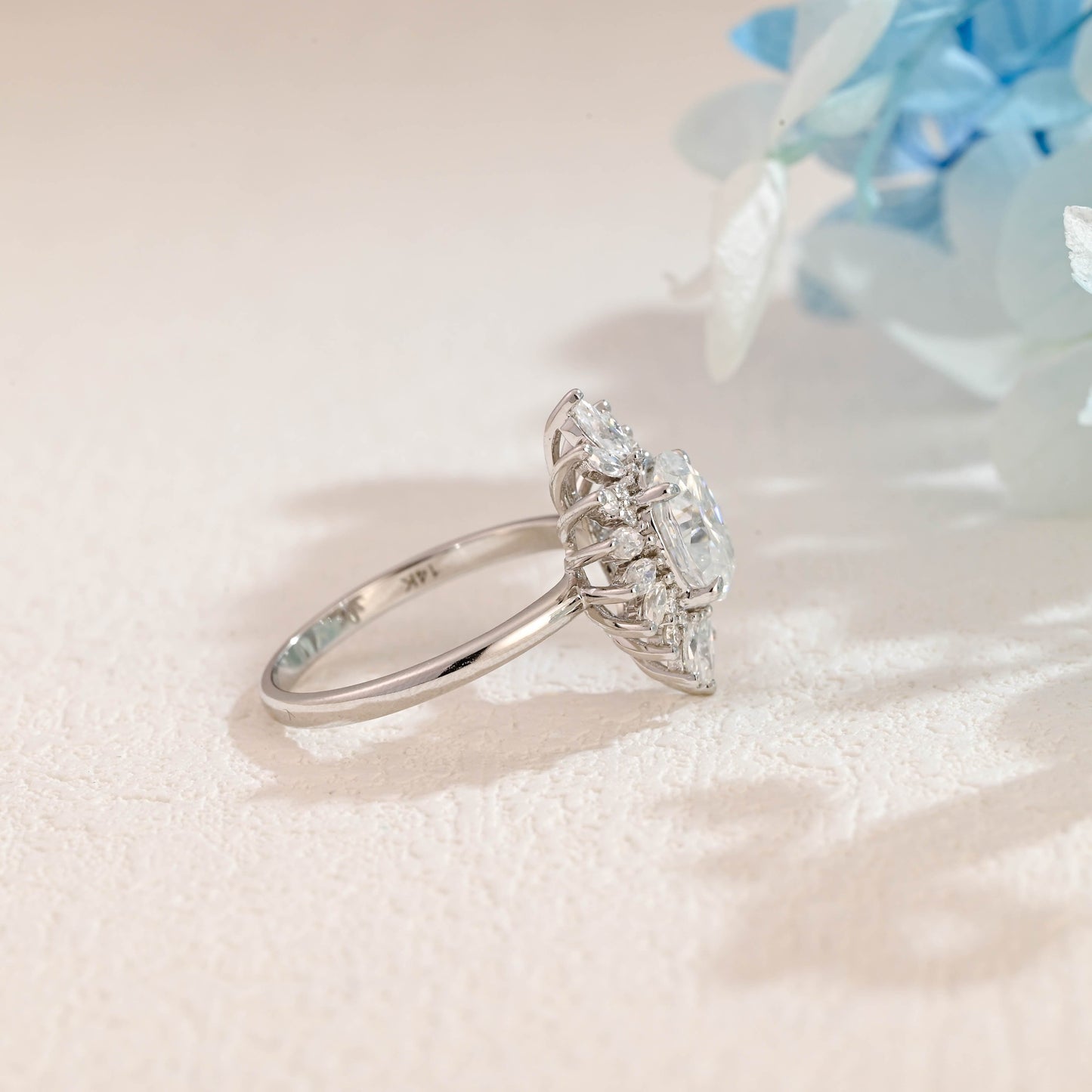 CausYou oval cut moissanite engagement ring Solid Gold Oval Cut Moissanite Engagement Ring, Promise Ring, Proposal Ring, Gift for Women Wife