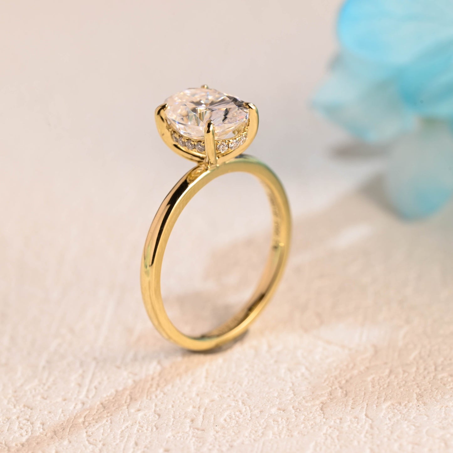 CausYou oval cut moissanite engagement ring Solid Gold Oval Cut Moissanite Engagement Ring, Solitaire Promise Ring, Proposal Ring, Gift for Woman, Wife