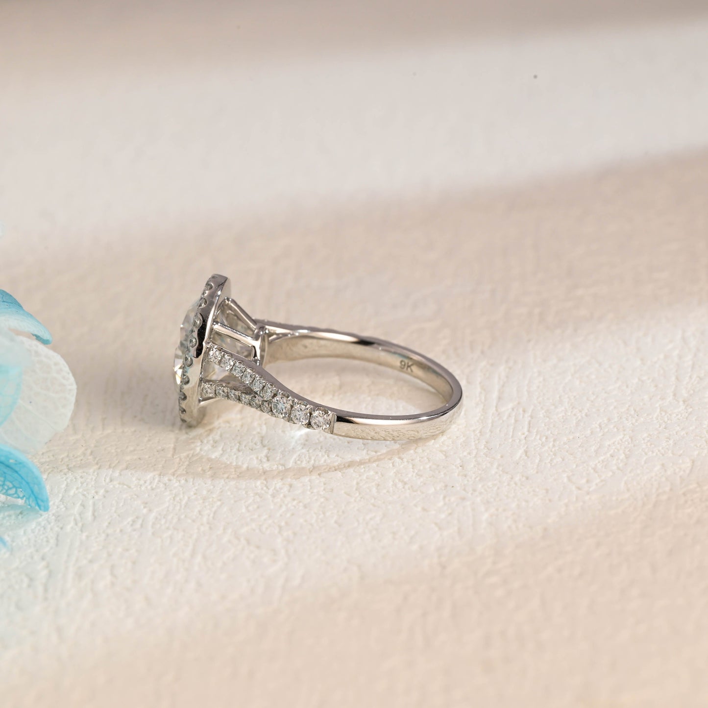 CausYou oval cut moissanite engagement ring Solid Gold Oval Cut Moissanite Engagement Ring, Split Shank Promise Ring, Proposal Ring, Gift for Women Wife