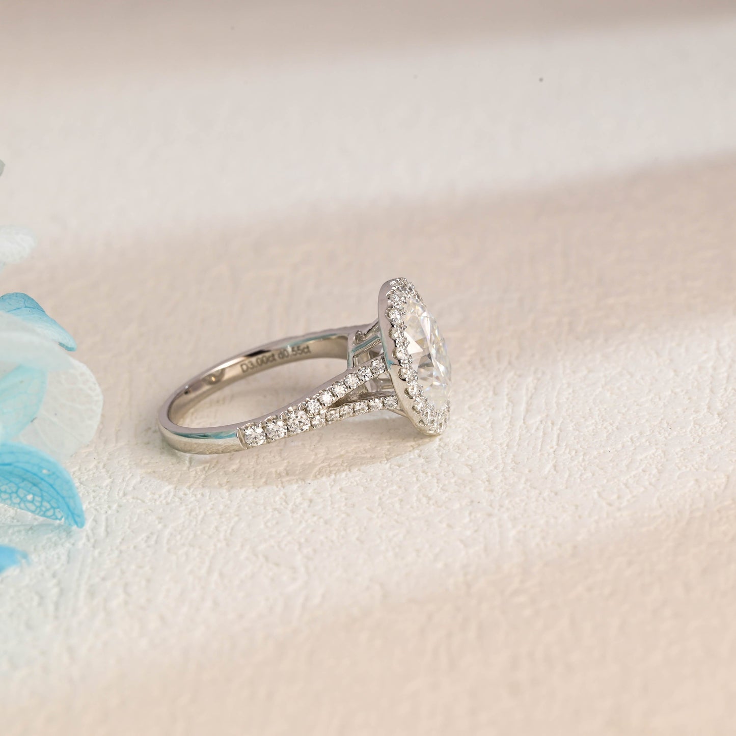 CausYou oval cut moissanite engagement ring Solid Gold Oval Cut Moissanite Engagement Ring, Split Shank Promise Ring, Proposal Ring, Gift for Women Wife