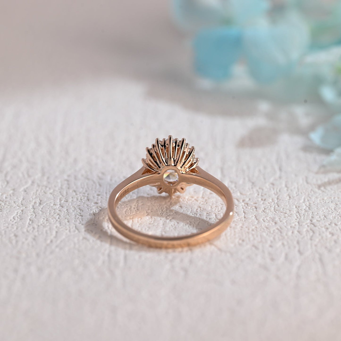 CausYou oval cut moissanite engagement ring Solid Gold Starburst Oval Moissanite Engagement Ring, Promise Ring, Proposal Ring, Gift for Women Wife