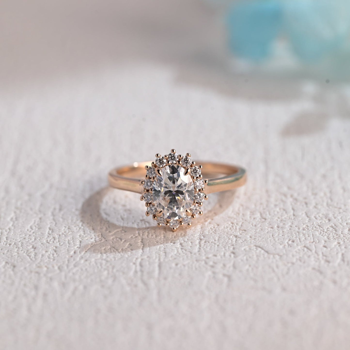 CausYou oval cut moissanite engagement ring Solid Gold Starburst Oval Moissanite Engagement Ring, Promise Ring, Proposal Ring, Gift for Women Wife