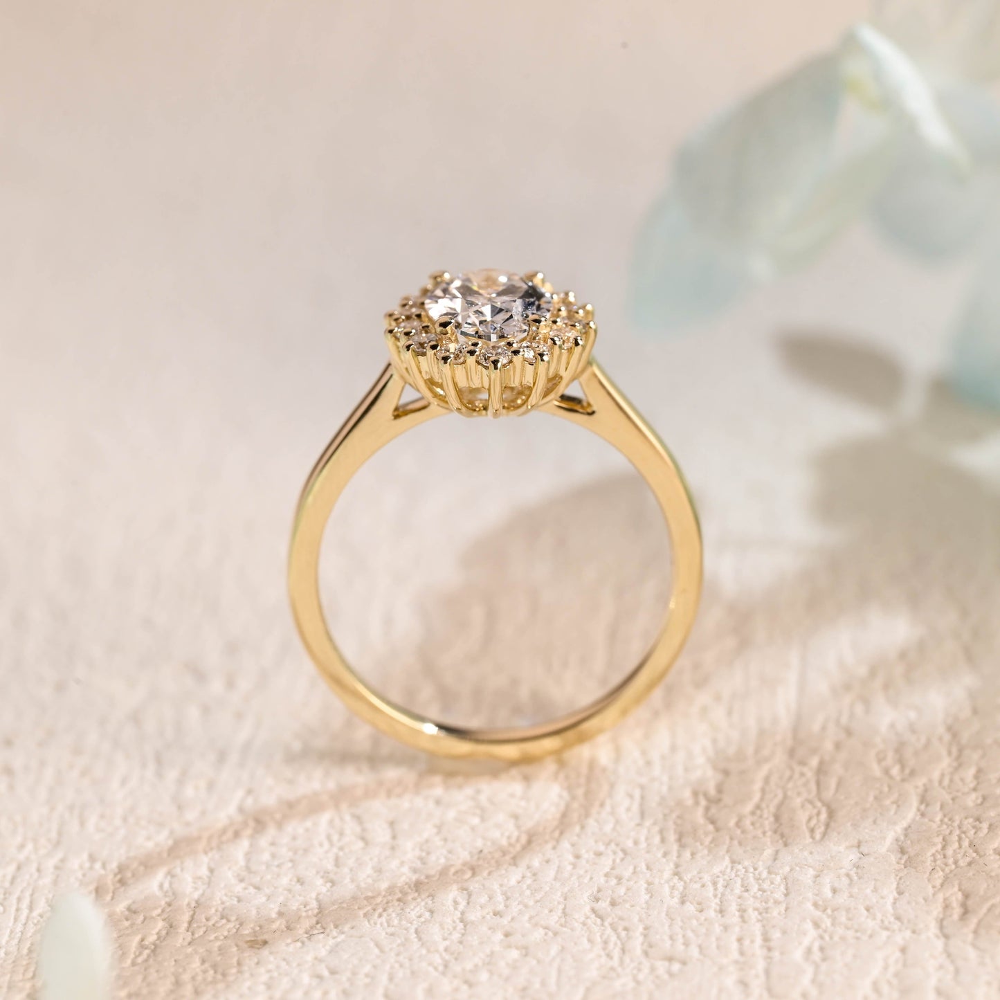 CausYou oval cut moissanite engagement ring Solid Gold Starburst Oval Moissanite Engagement Ring, Promise Ring, Proposal Ring, Gift for Women Wife