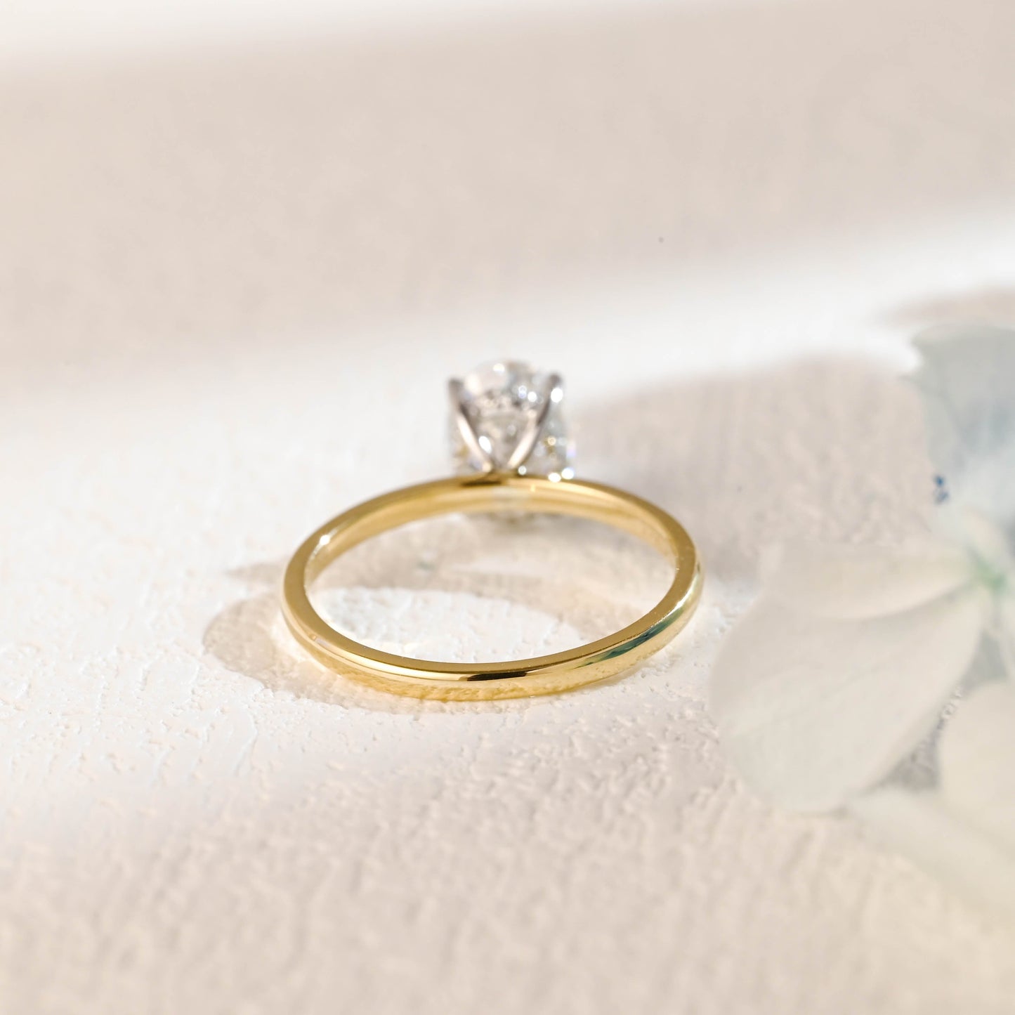 CausYou oval cut moissanite engagement ring Two Tone Oval Cut Moissanite Engagement Ring, Hidden Halo Promise Ring, Proposal Ring for Woman, Wife