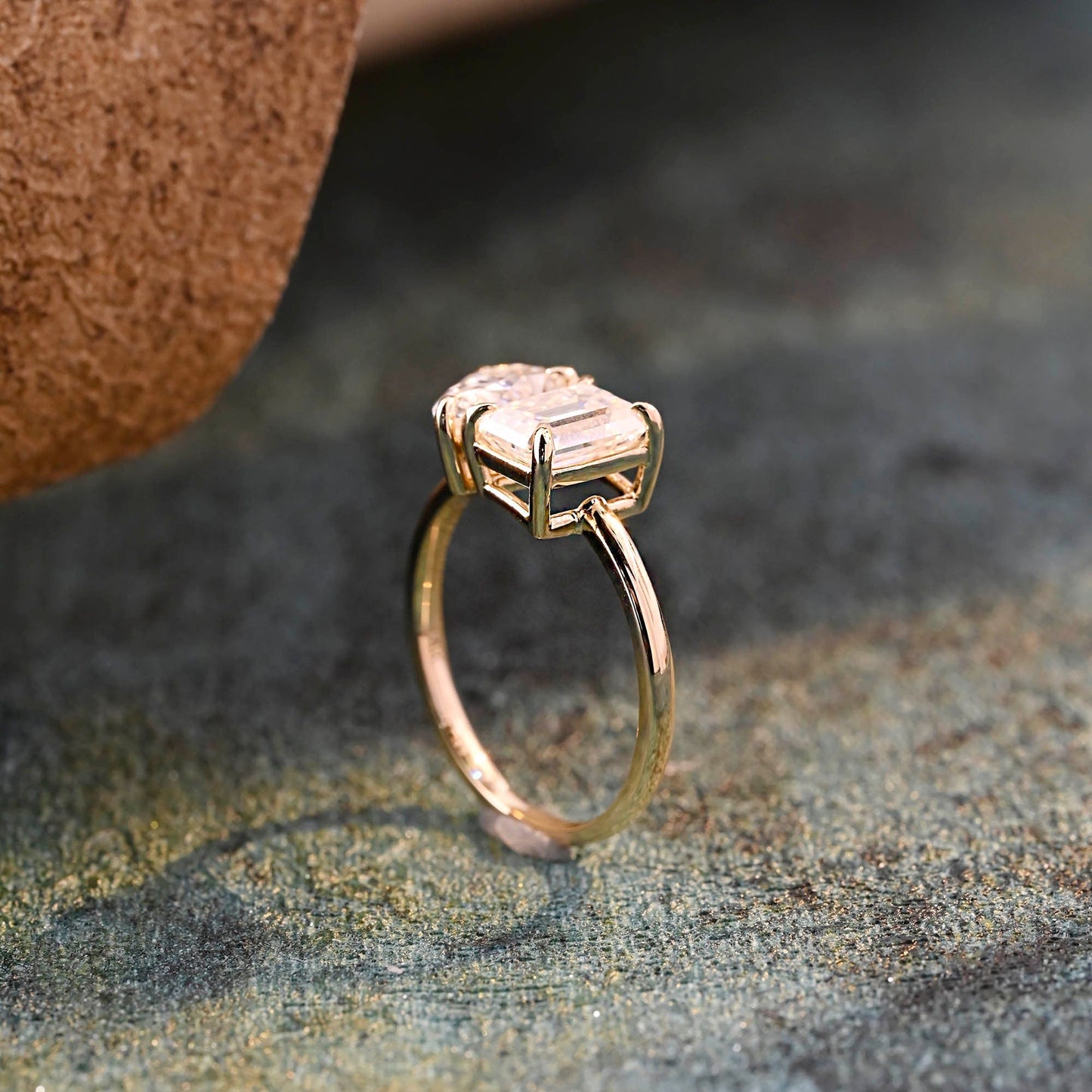 CausYou pear cut diamond engagement ring CausYou Solid Gold D/VS1 Toi et Moi Lab Grown Diamond Ring, Engagement Ring, Promise Wedding Ring for Her