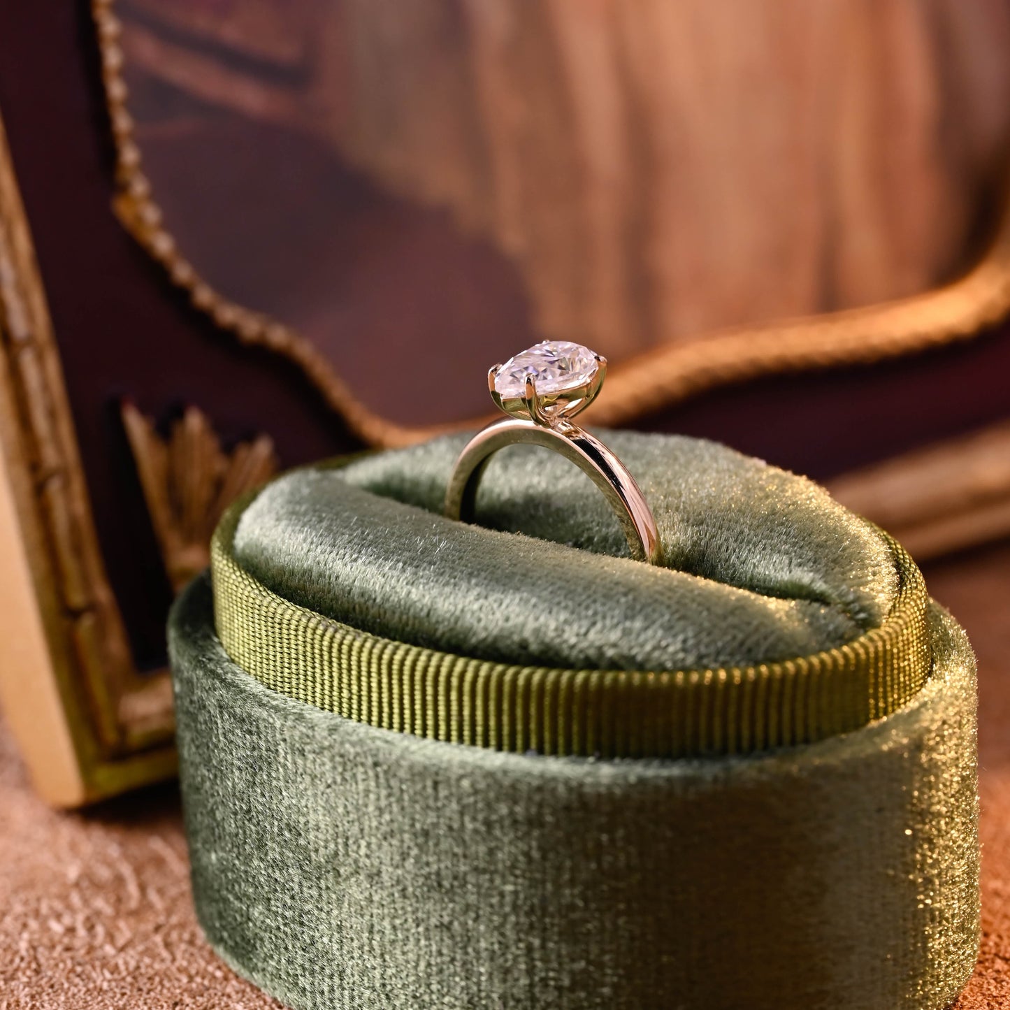 CausYou pear cut diamond engagement ring Solid Gold D/VS1 Pear Cut Lab Grown Diamond Engagement Ring, IGI Certified Diamond Promise Ring