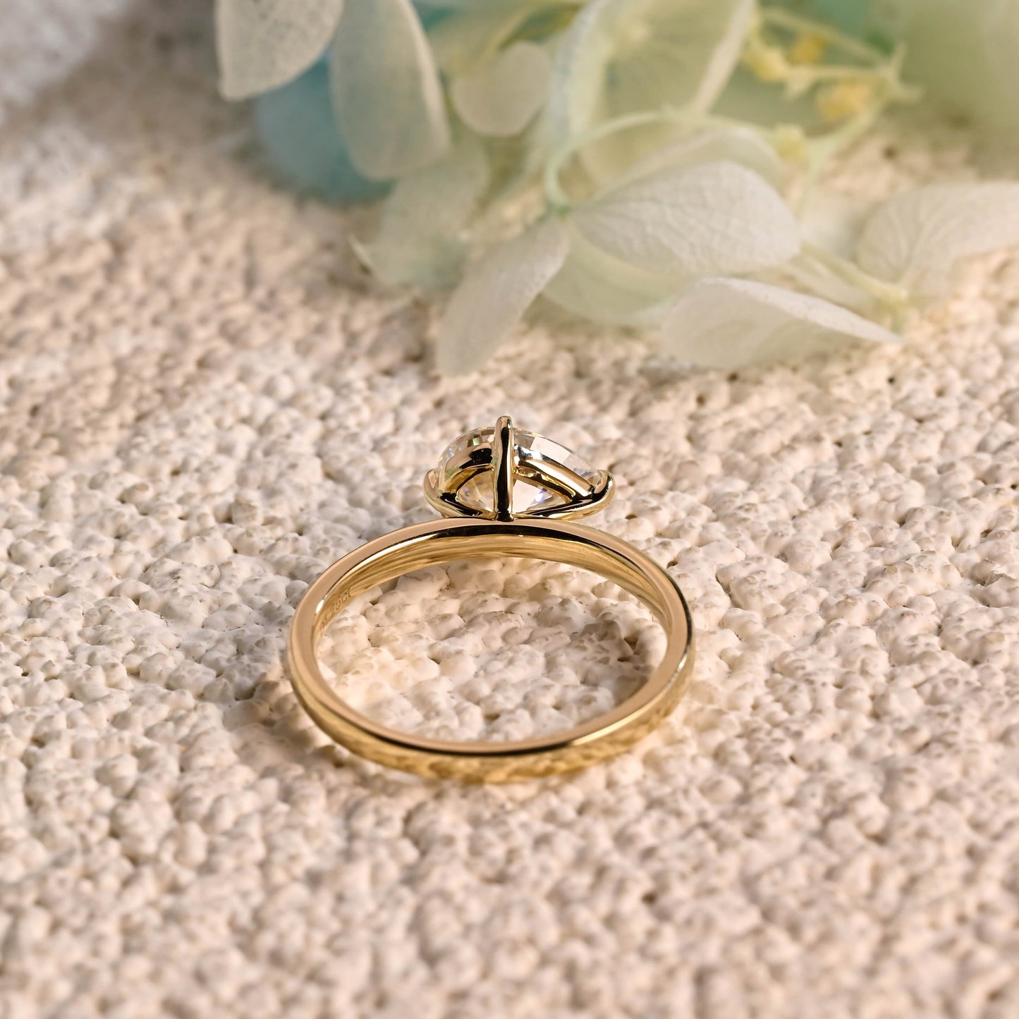 CausYou pear cut moissanite engagement ring Solid Gold East West Pear Moissanite Engagement Ring, Solitaire Wedding Ring, Bridal Ring for Women Wife