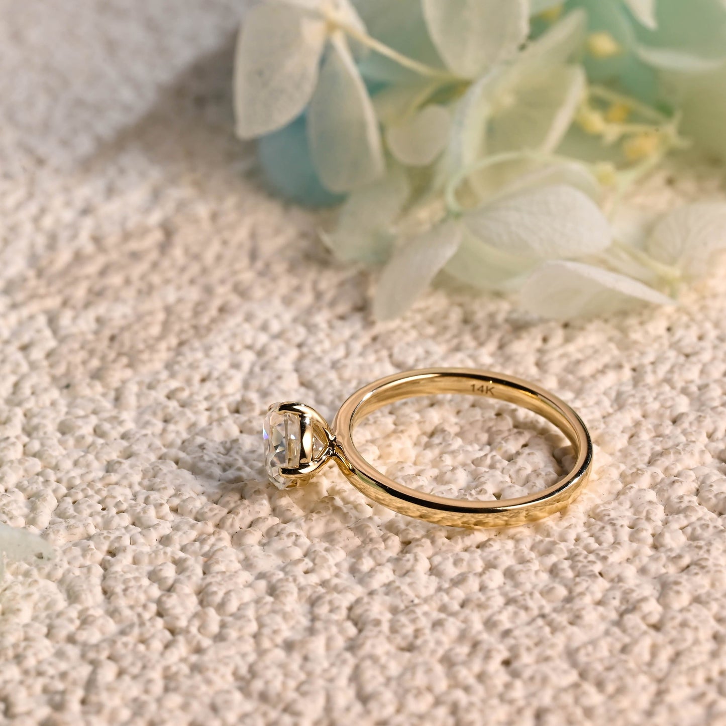 CausYou pear cut moissanite engagement ring Solid Gold East West Pear Moissanite Engagement Ring, Solitaire Wedding Ring, Bridal Ring for Women Wife