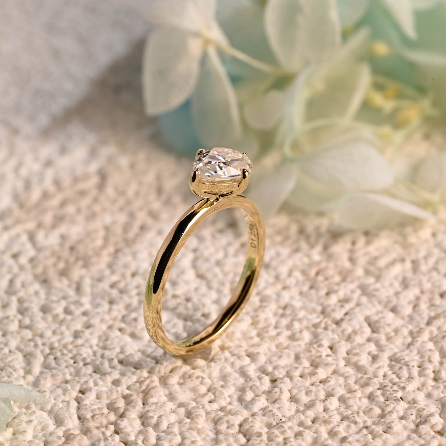 CausYou pear cut moissanite engagement ring Solid Gold East West Pear Moissanite Engagement Ring, Solitaire Wedding Ring, Bridal Ring for Women Wife