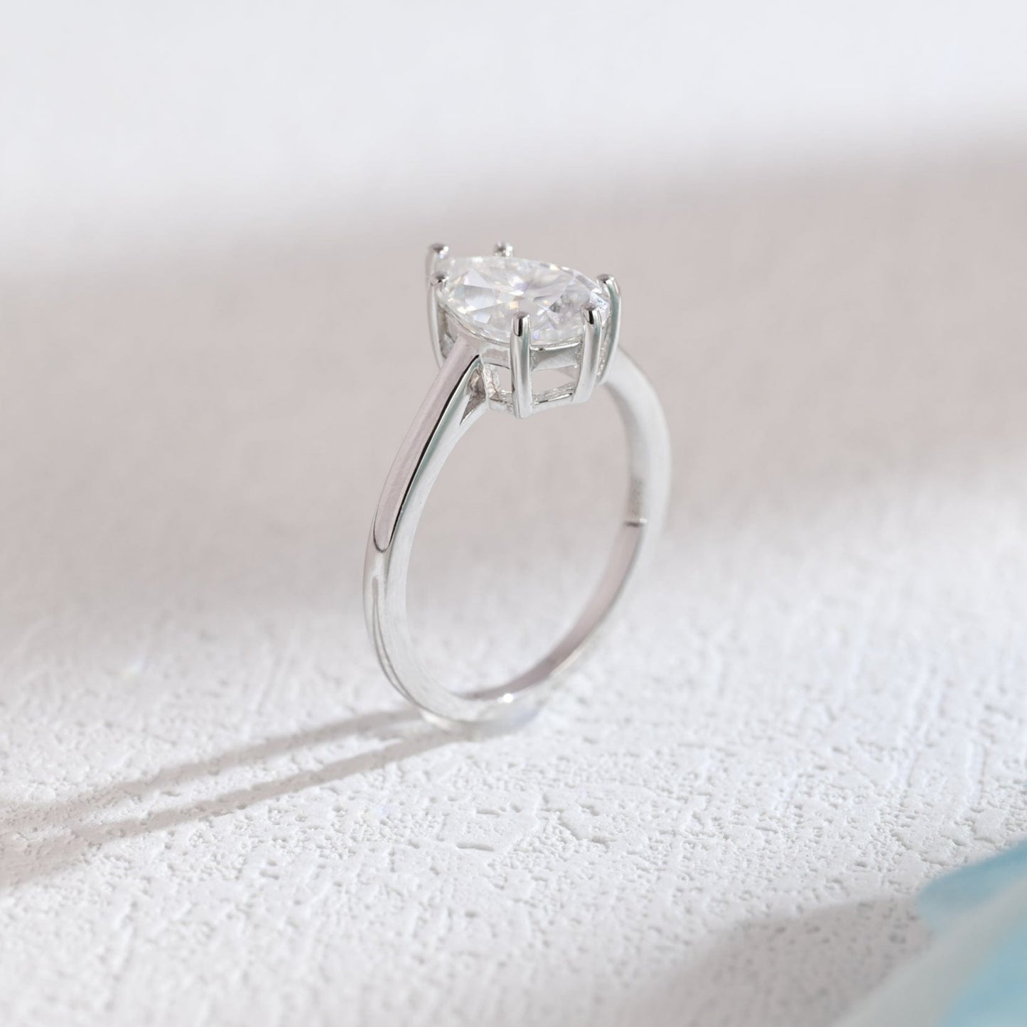 CausYou pear cut moissanite engagement ring Solid Gold Pear Cut Moissanite Engagement Ring, Promise Ring, Proposal Ring, Gift for Woman, Wife