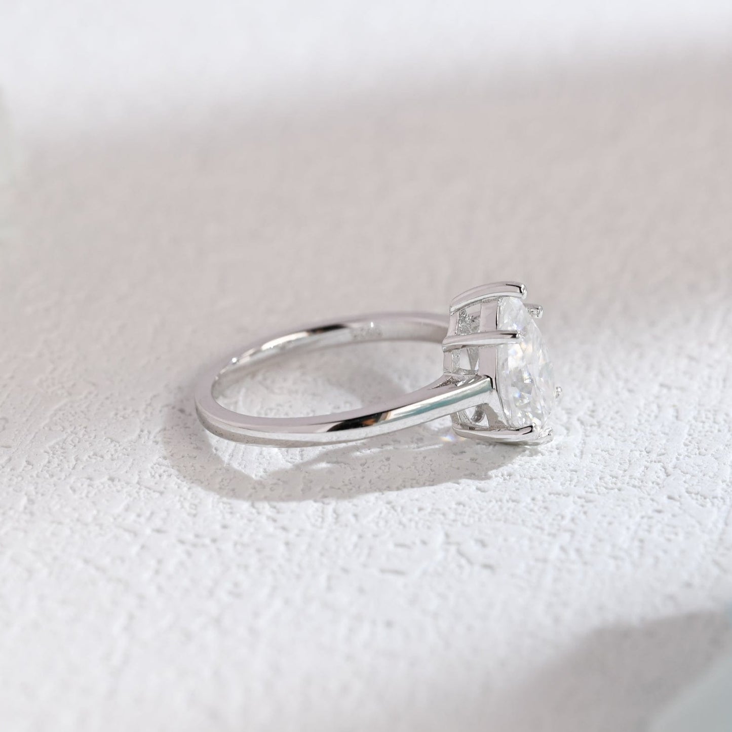 CausYou pear cut moissanite engagement ring Solid Gold Pear Cut Moissanite Engagement Ring, Promise Ring, Proposal Ring, Gift for Woman, Wife