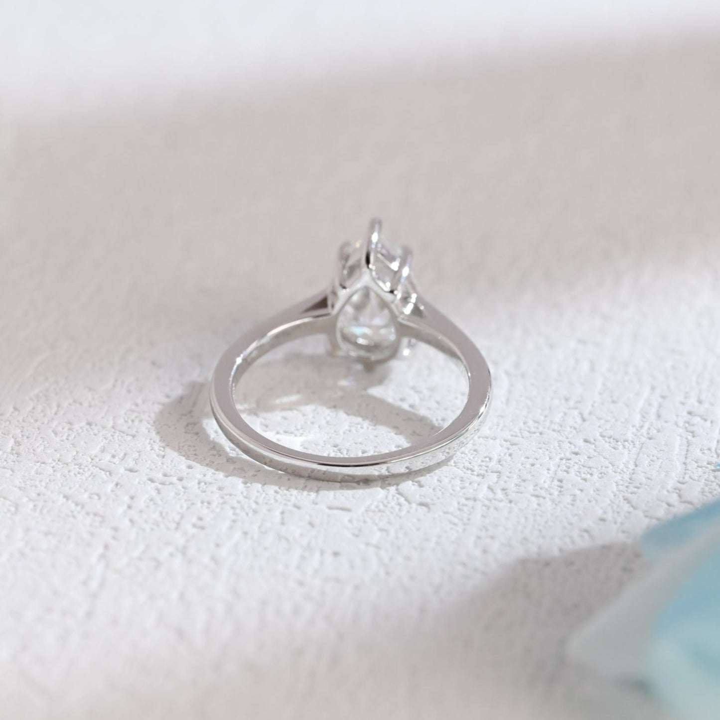 CausYou pear cut moissanite engagement ring Solid Gold Pear Cut Moissanite Engagement Ring, Promise Ring, Proposal Ring, Gift for Woman, Wife
