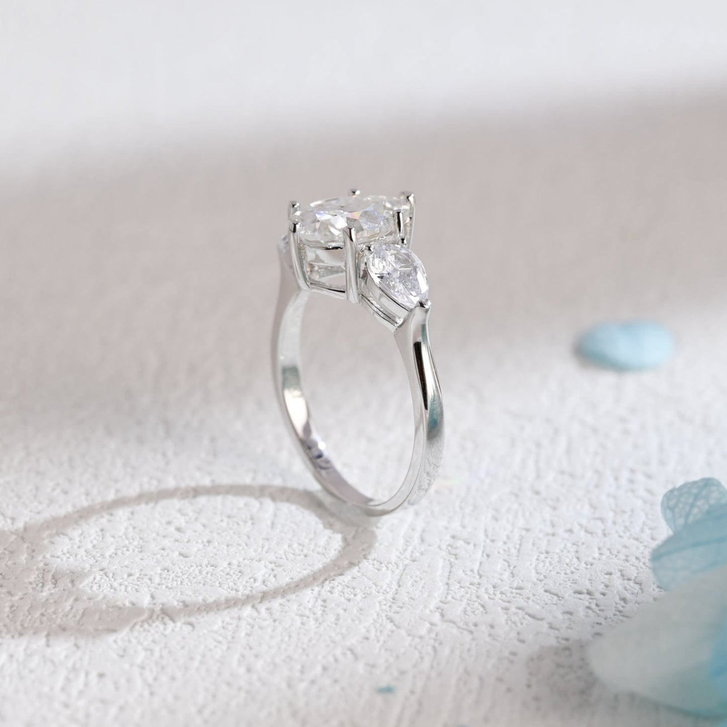 CausYou pear cut moissanite engagement ring Solid Gold Pear Cut Moissanite Engagement Ring, Promise Ring, Proposal Ring, Gift for Woman, Wife