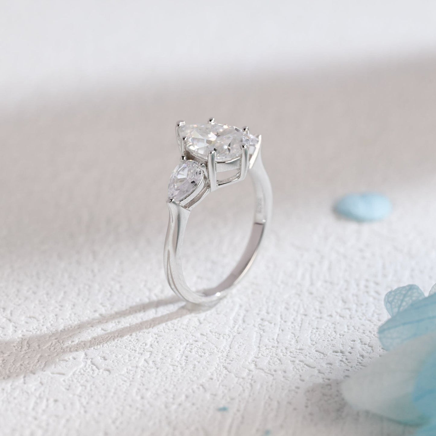 CausYou pear cut moissanite engagement ring Solid Gold Pear Cut Moissanite Engagement Ring, Promise Ring, Proposal Ring, Gift for Woman, Wife