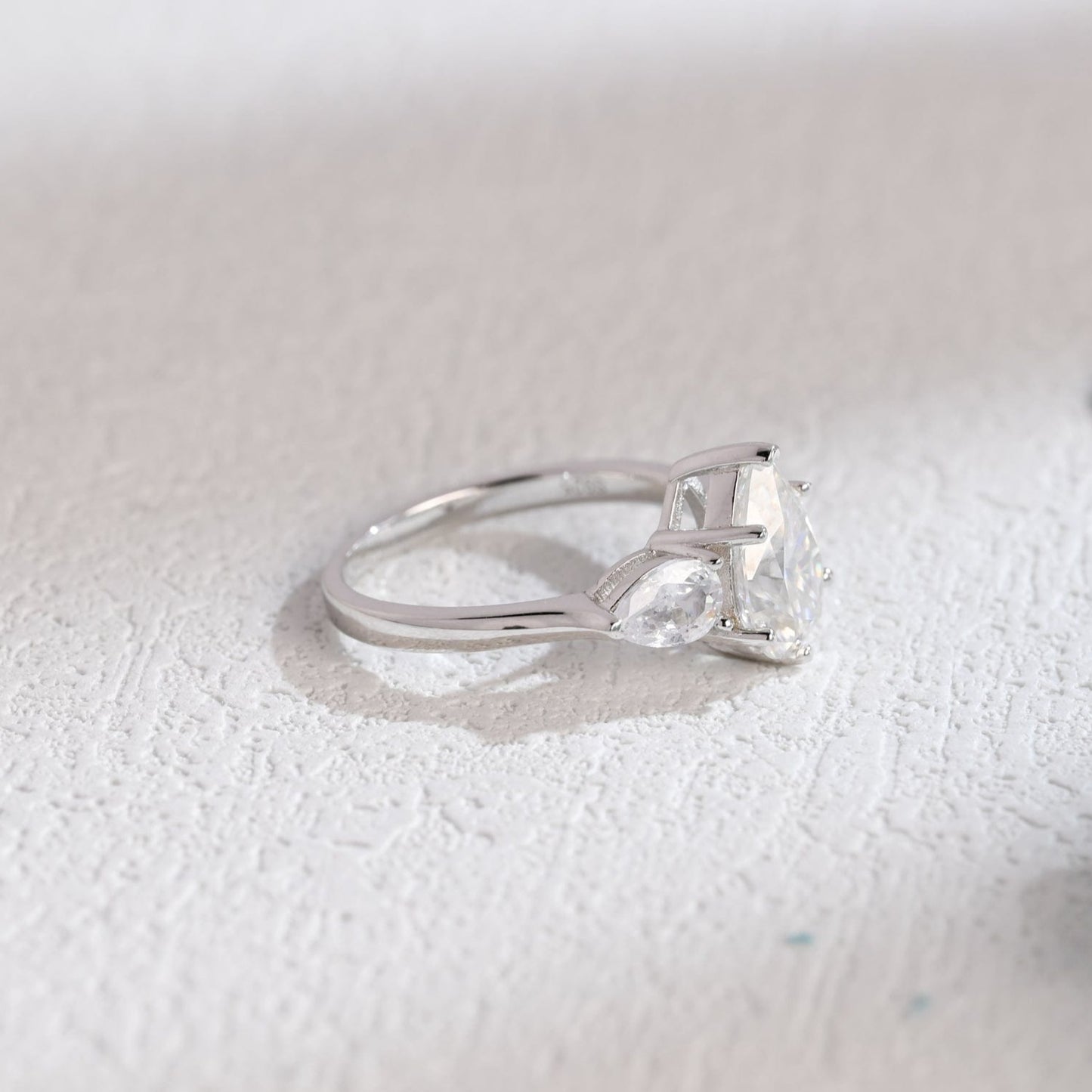 CausYou pear cut moissanite engagement ring Solid Gold Pear Cut Moissanite Engagement Ring, Promise Ring, Proposal Ring, Gift for Woman, Wife