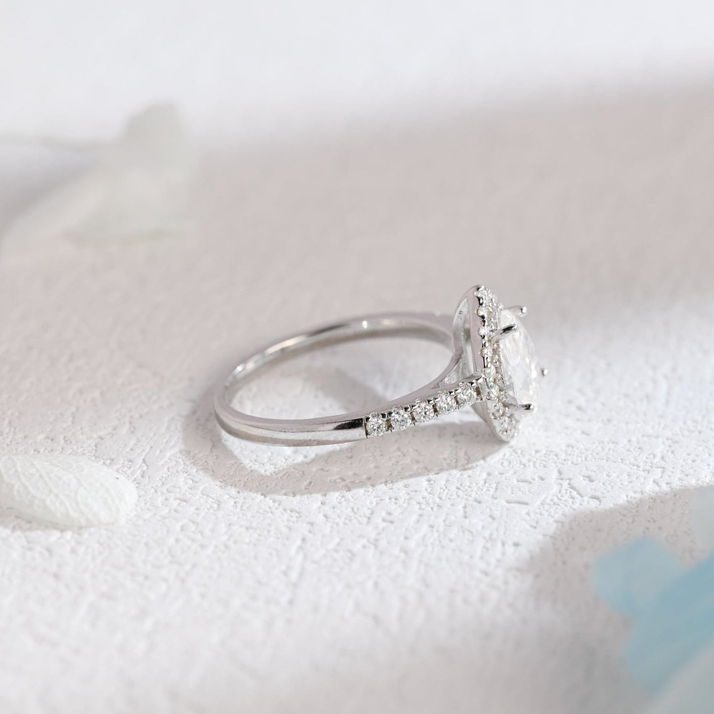 CausYou pear cut moissanite engagement ring Solid Gold Pear Cut Moissanite Engagement Ring, Promise Ring, Proposal Ring, Gift for Woman, Wife