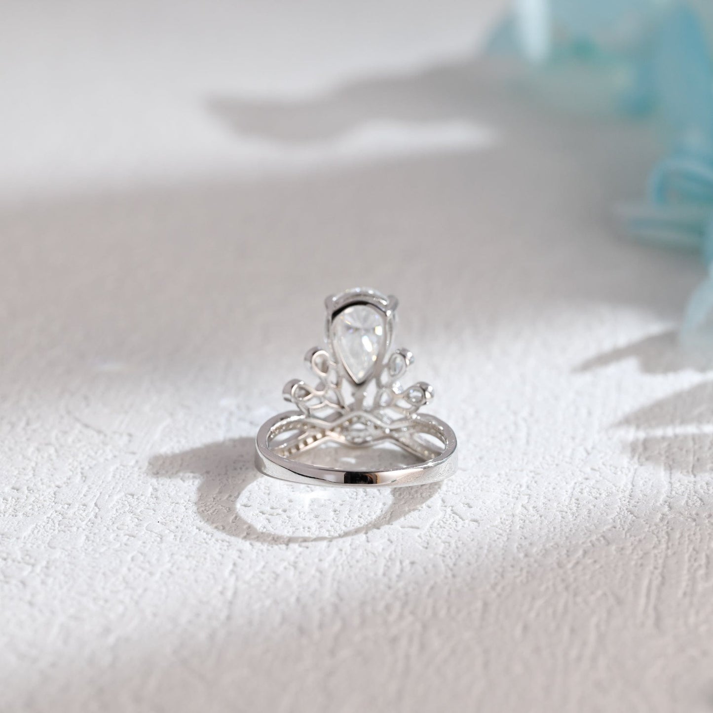 CausYou pear cut moissanite engagement ring Solid Gold Pear Cut Moissanite Engagement Ring, Promise Ring, Proposal Ring, Gift for Woman, Wife