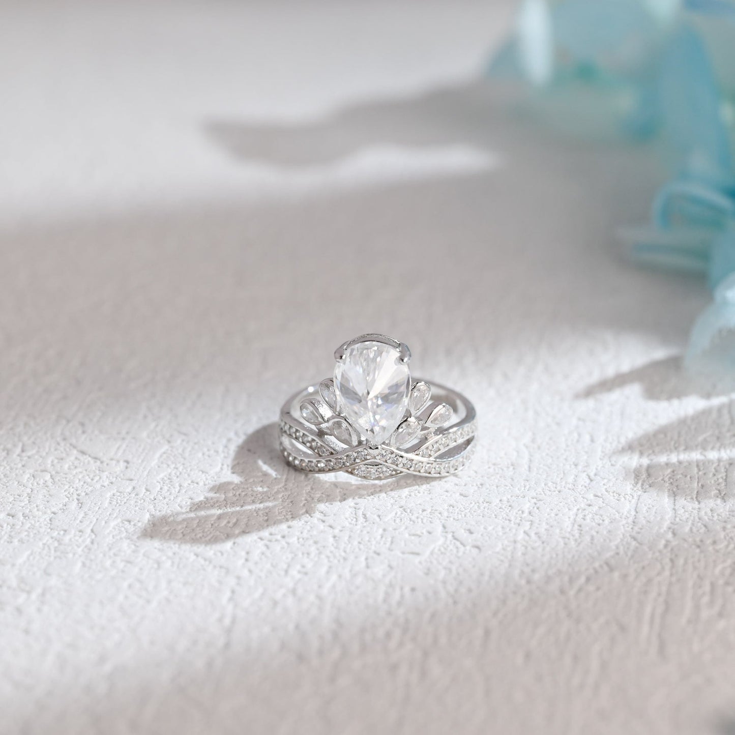 CausYou pear cut moissanite engagement ring Solid Gold Pear Cut Moissanite Engagement Ring, Promise Ring, Proposal Ring, Gift for Woman, Wife